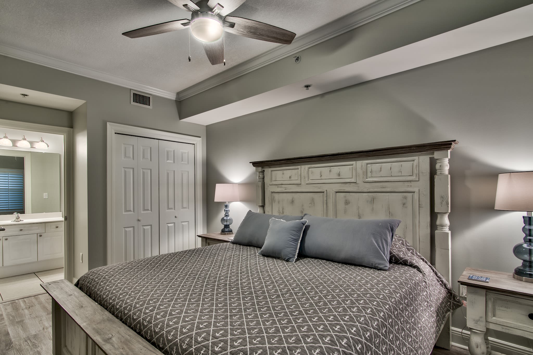 The second master has direct access to the hall bathroom. 