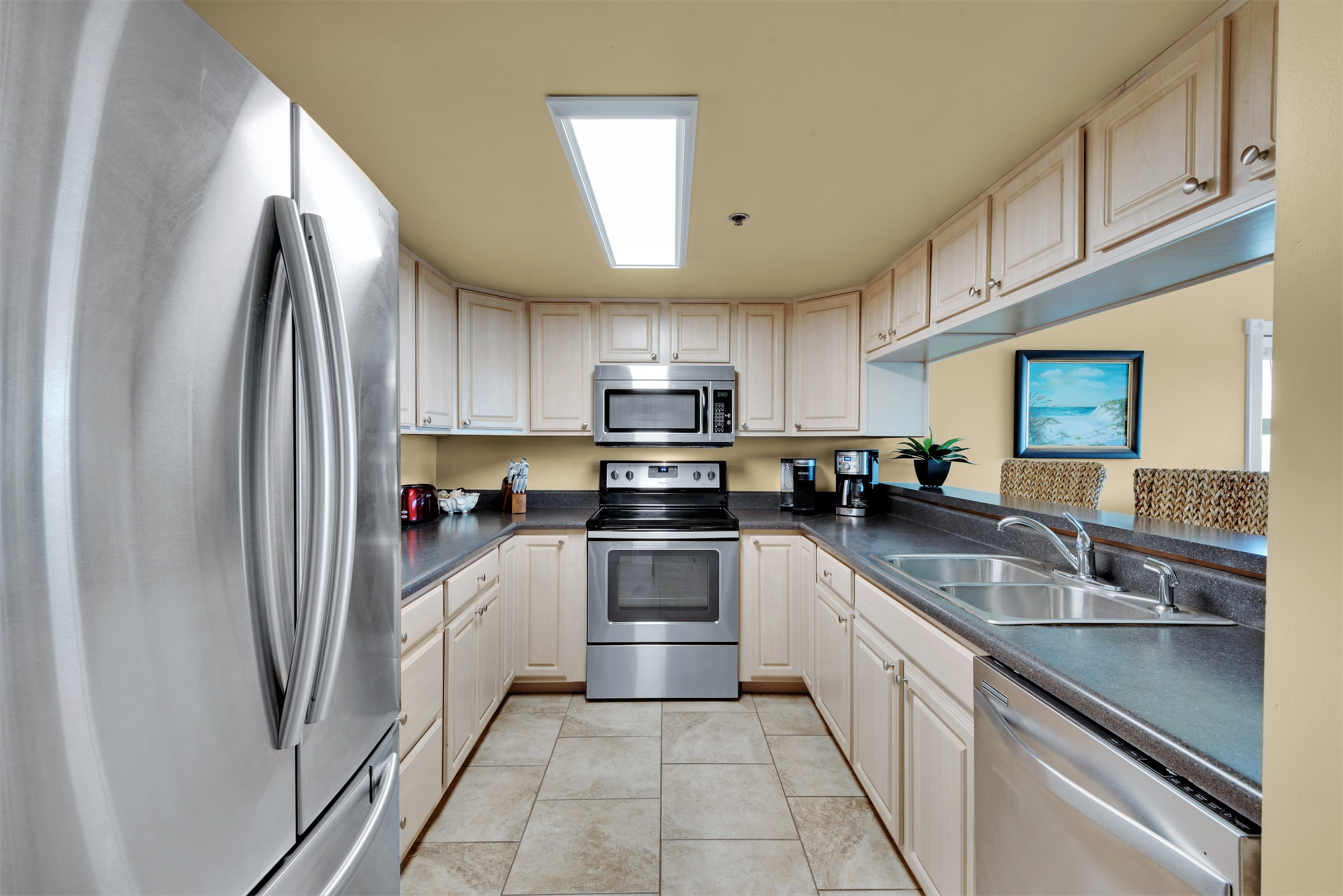 French Door Refrigerator makes stocking groceries a breeze.