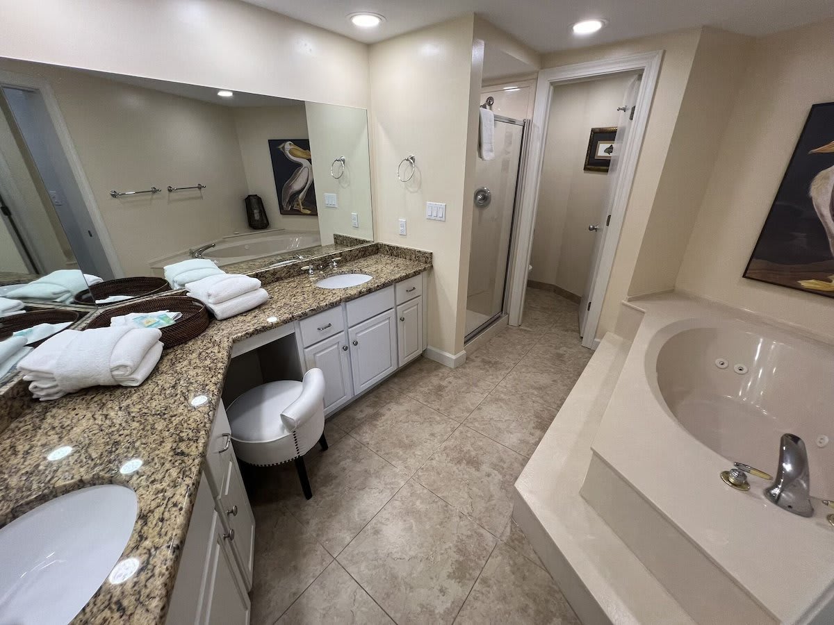 Private Primary Bathroom with Walk-in Shower and Jacuzzi Tub
