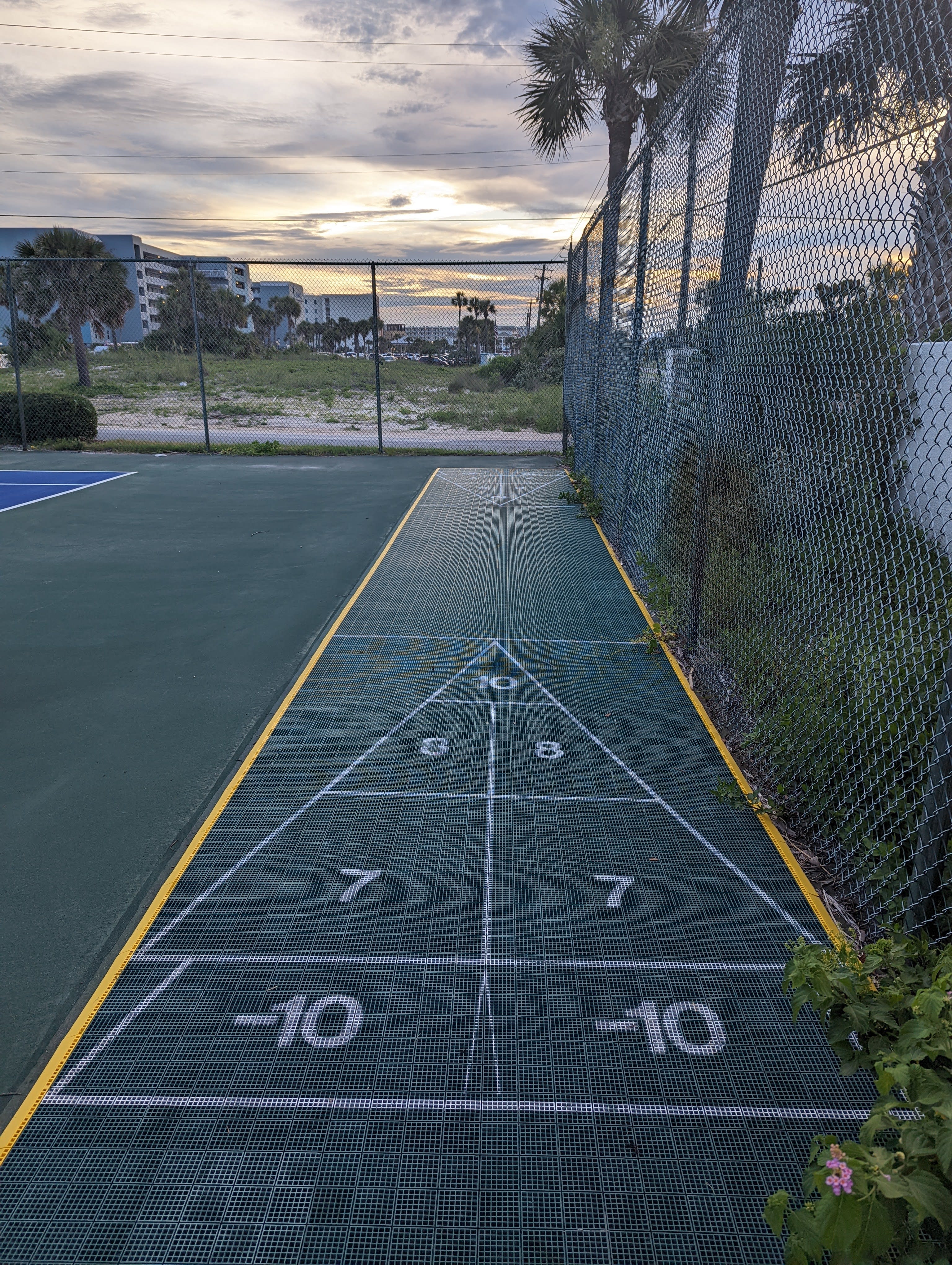 There is shuffleboard. You would need to bring own equipment. 