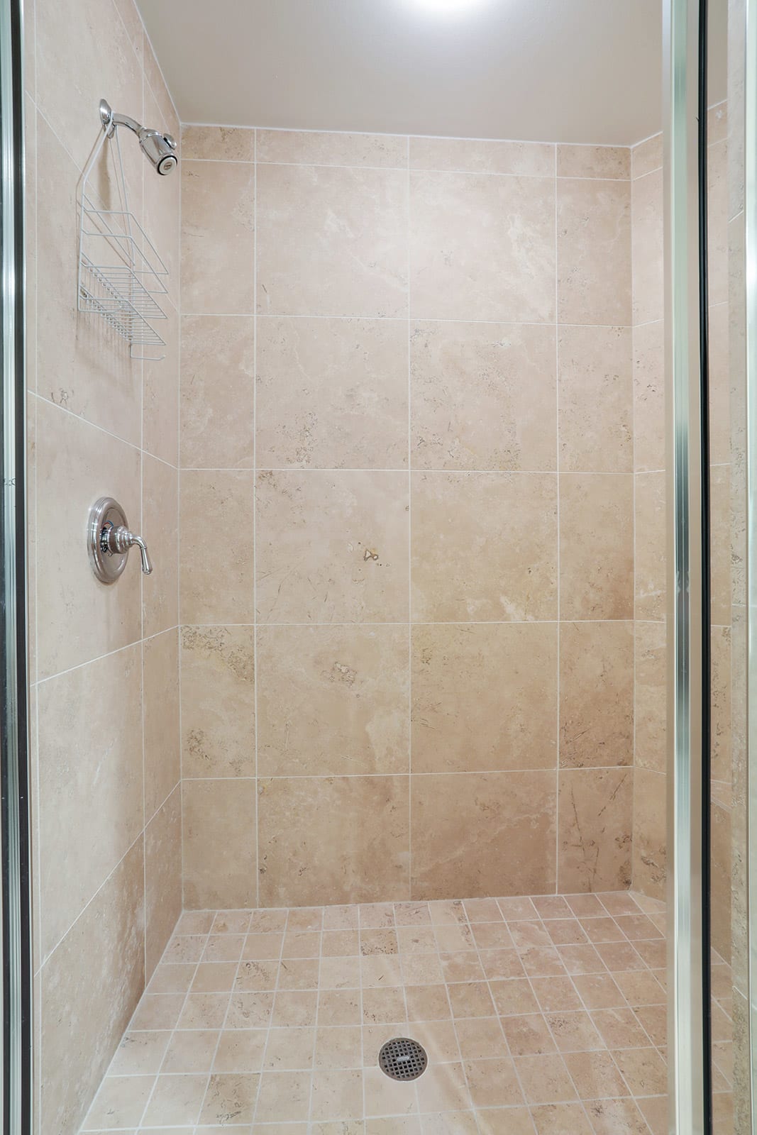 Huge Shower in the master bath with seat