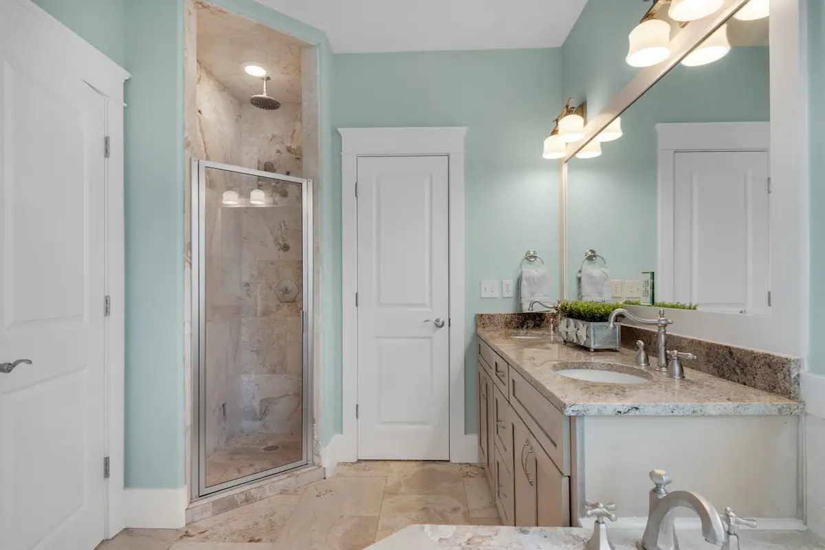 Shenanigans-17...2nd floor en-suite master bath with huge garden tub, separate shower, and huge walkin closet.