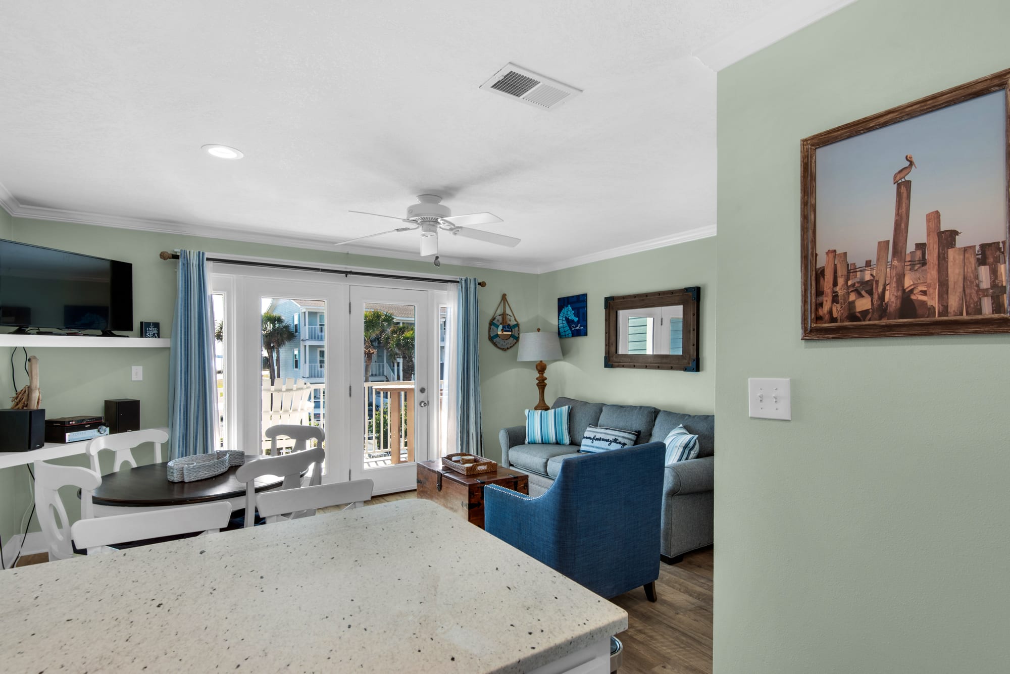 View of Living room from kitchen