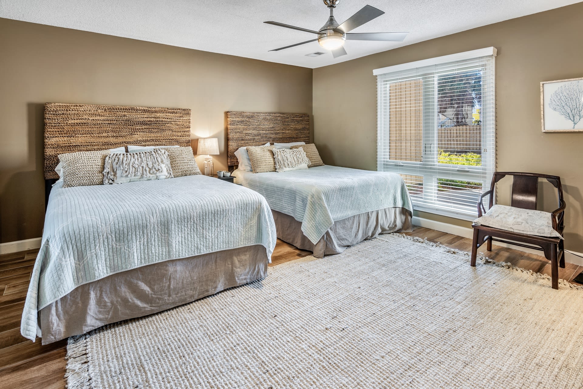 Guest BR has two queen beds, ensuite bath