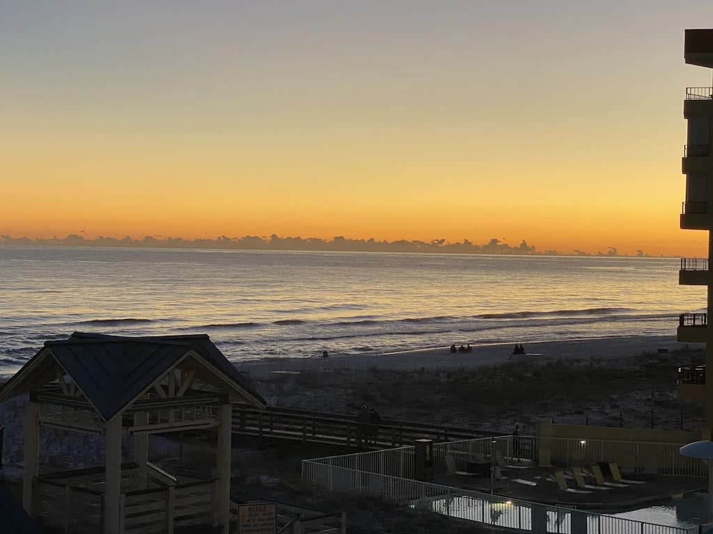 sunset from the patio