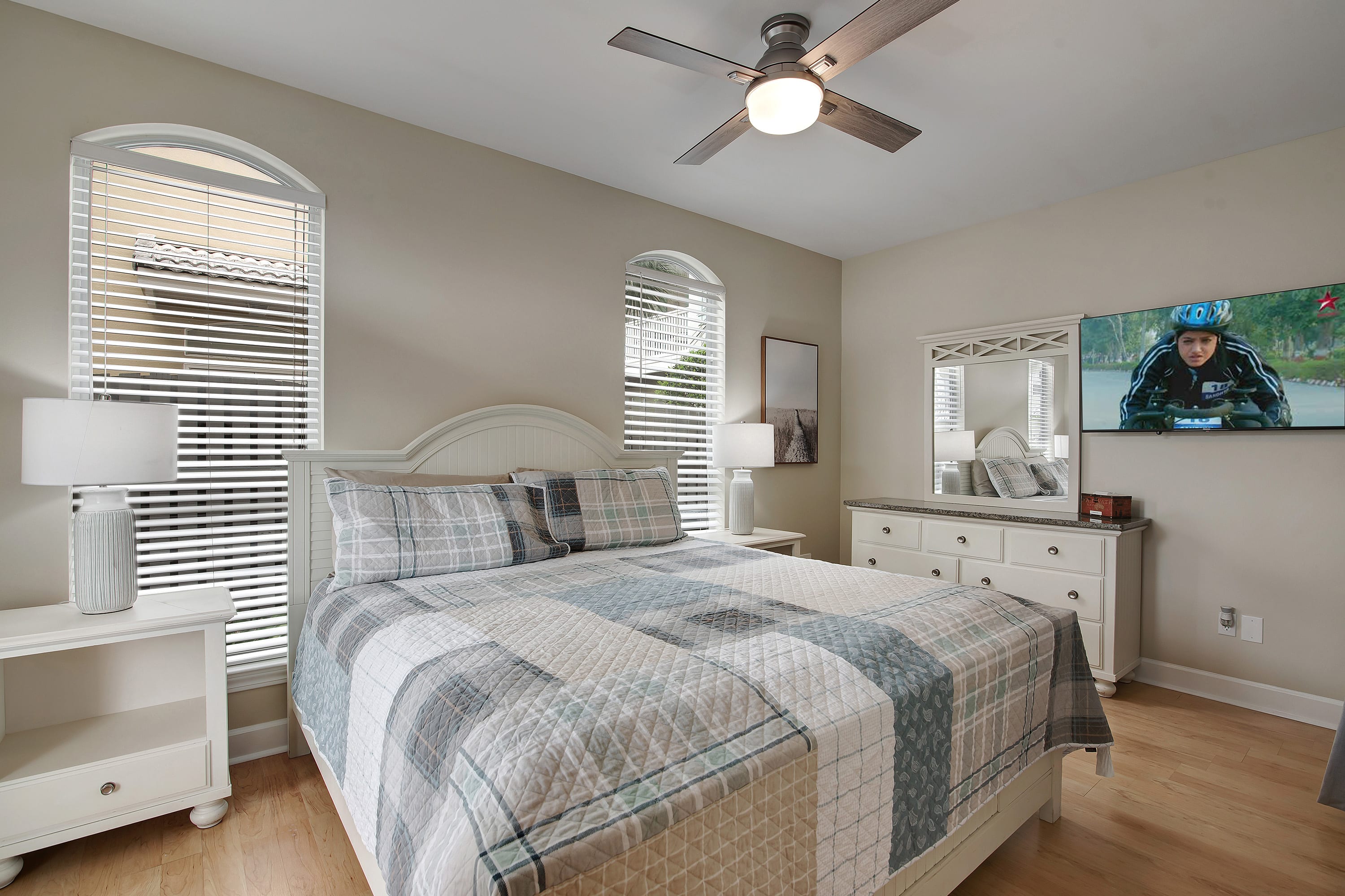 1st Floor King Bedroom with en suite bathroom, private porch and walk-in closet