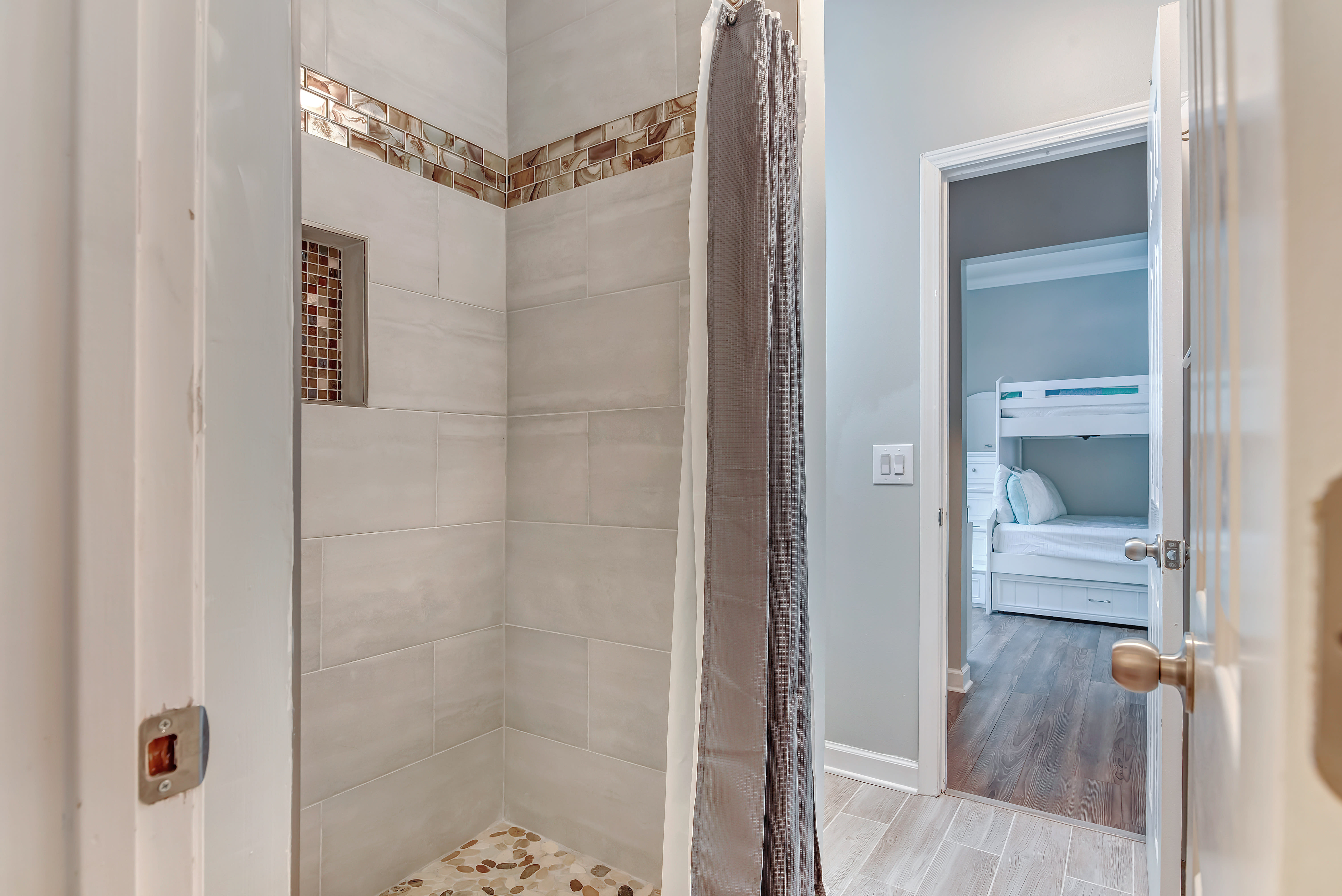 Jack and Jill Bathroom with walk-in shower