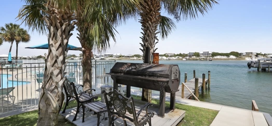 GRILL AREA NEAR POOL &amp; RIVER ** ADDITIONAL GRILL AREA IN FRONT ON WEST END **