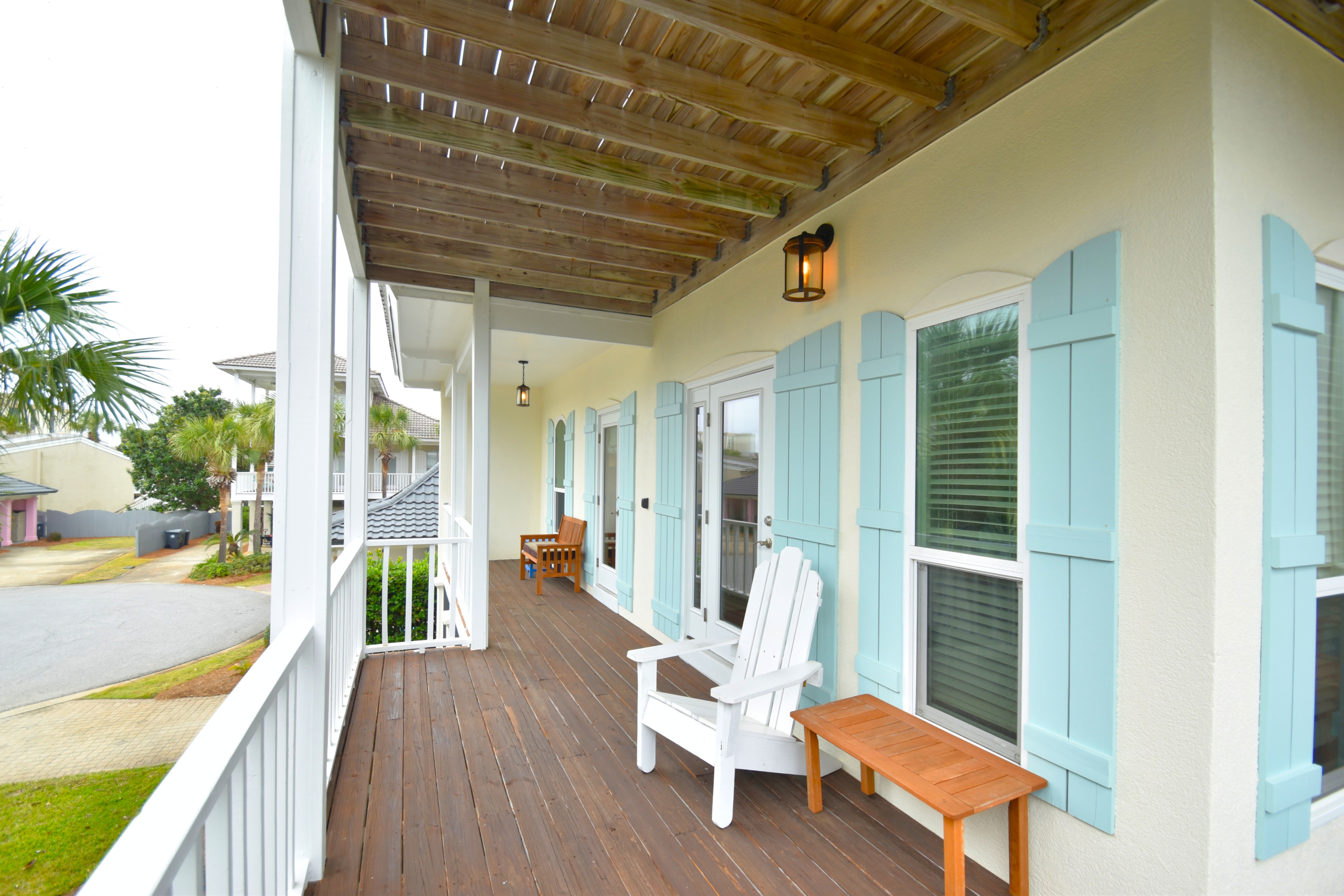 Relax on the second floor furnished balcony