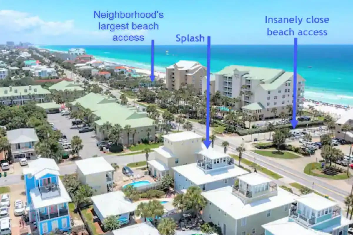 Splash-4 insanely close to two of the best beach accesses in Destin!