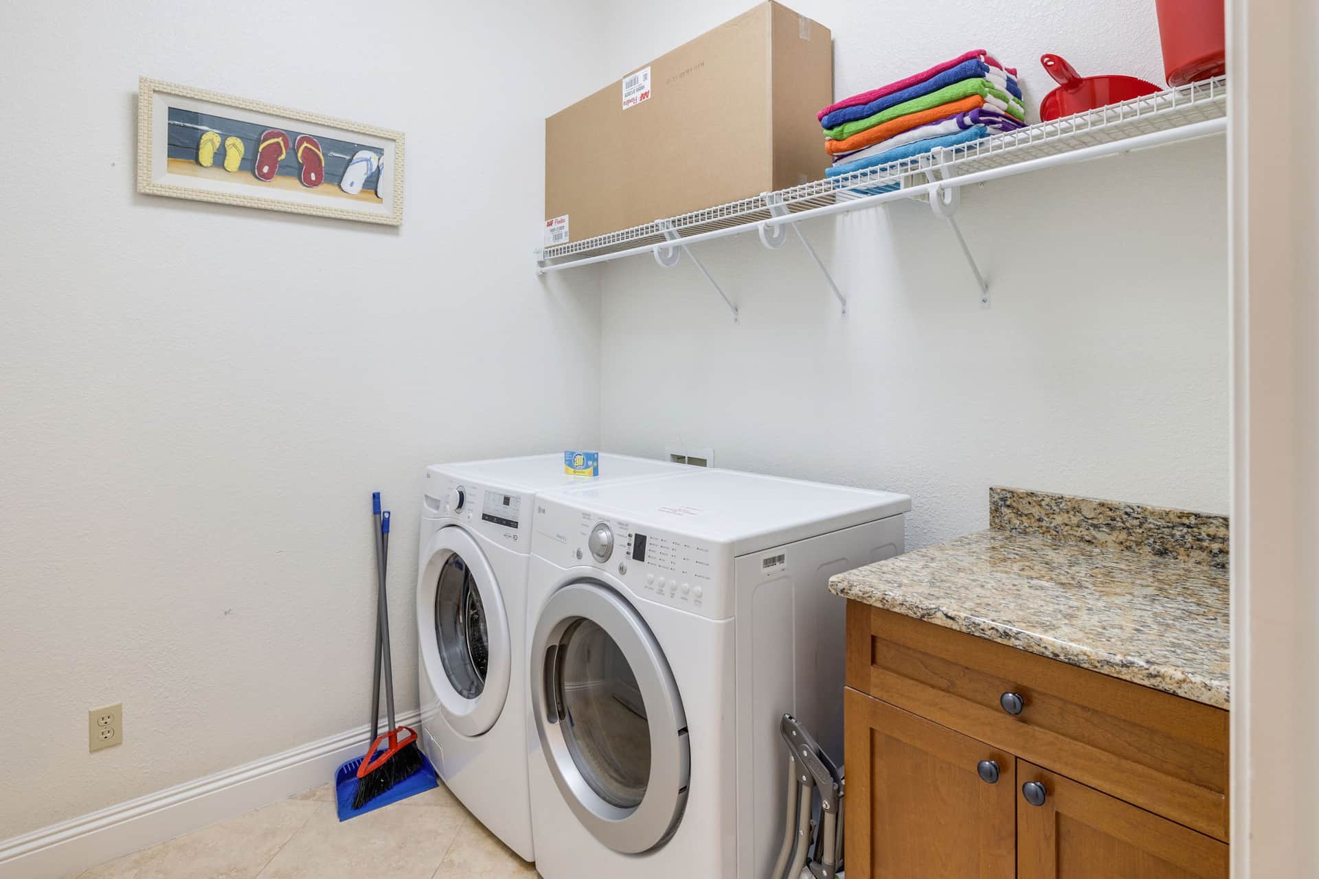 Washer and dryer for your use during your stay.