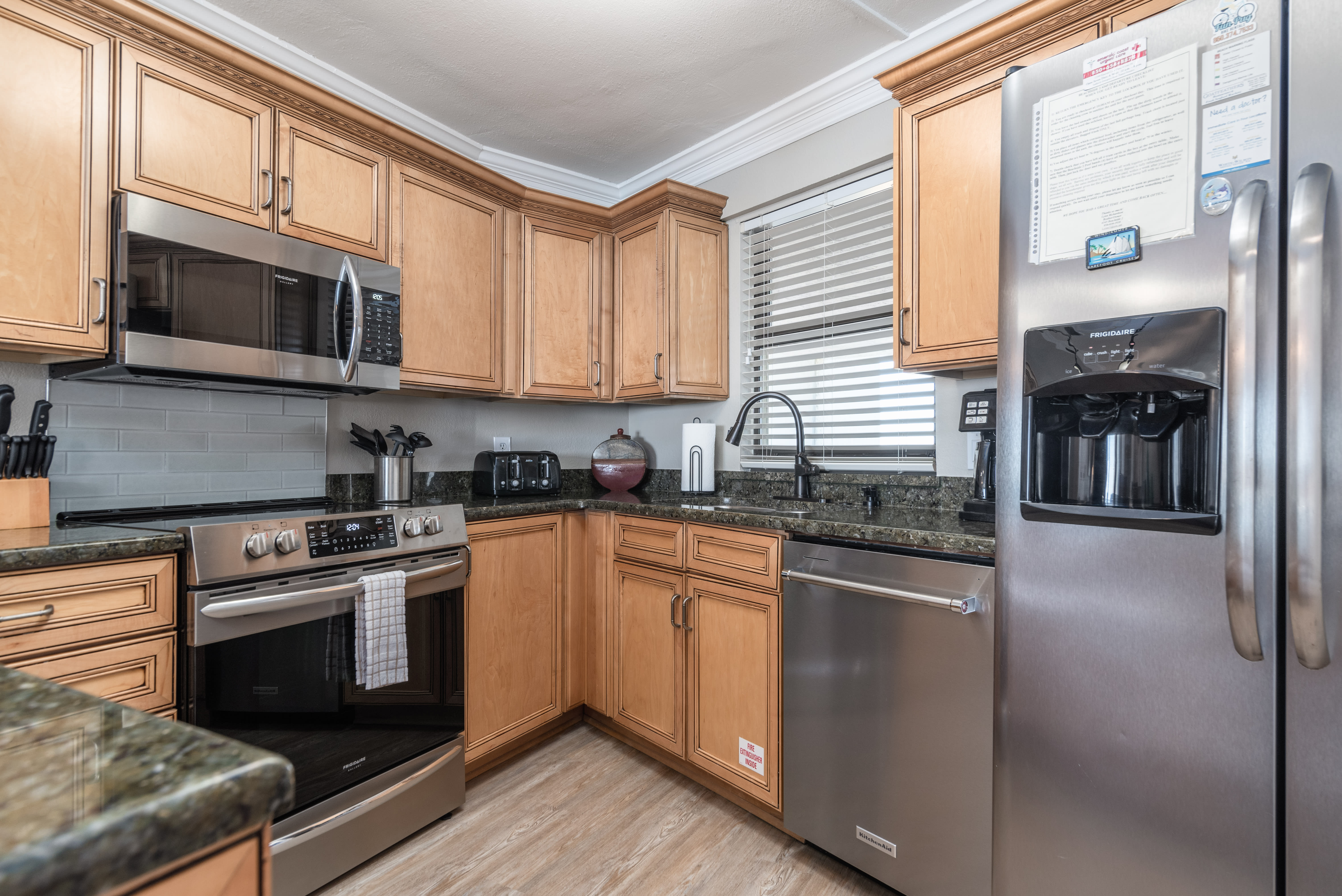 Updated kitchen all stainless new appliances 