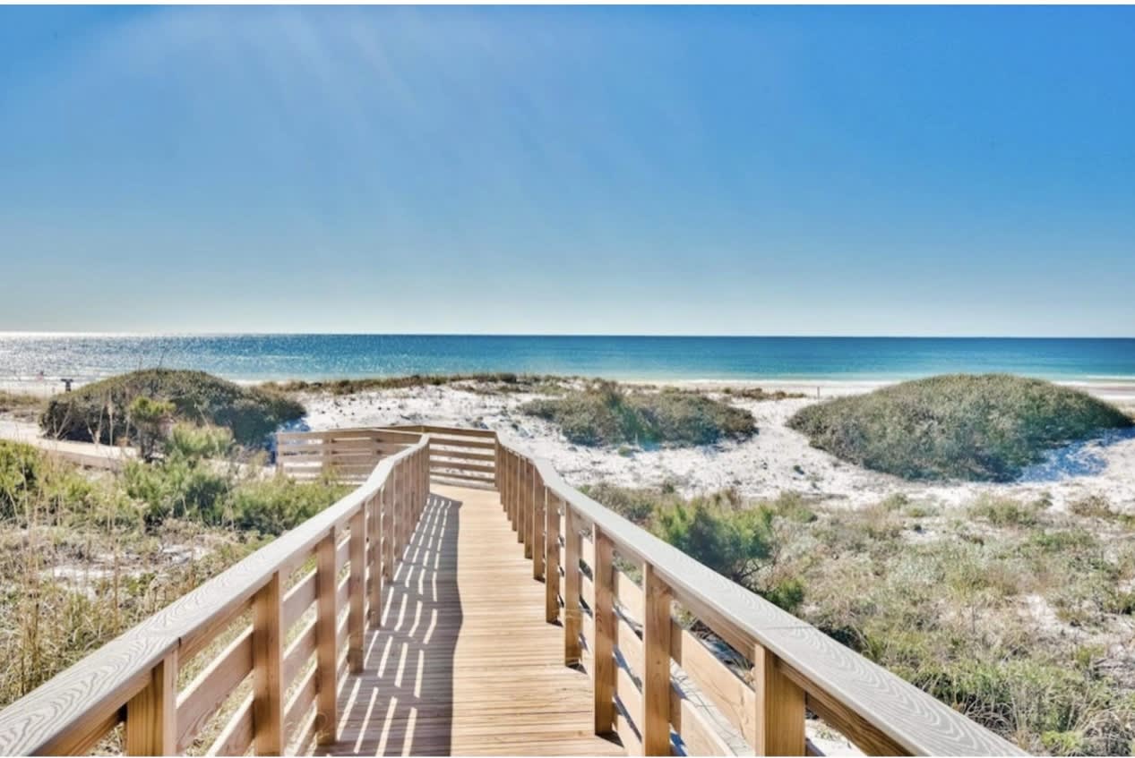 Private beach boardwalk- Gated deeded beach access