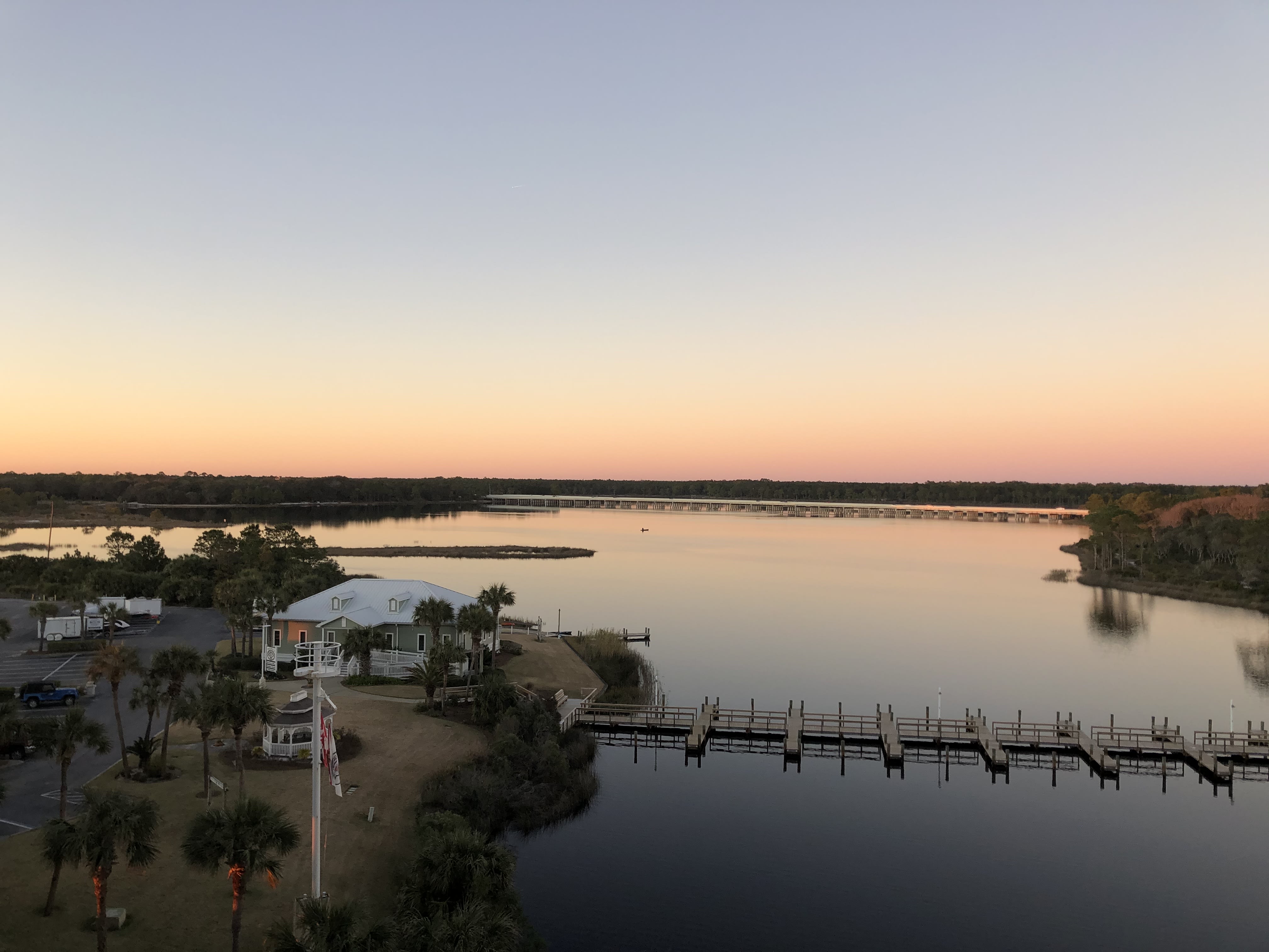 sunset view over Lake Powell as seen from the balcony of the den in unit 505A