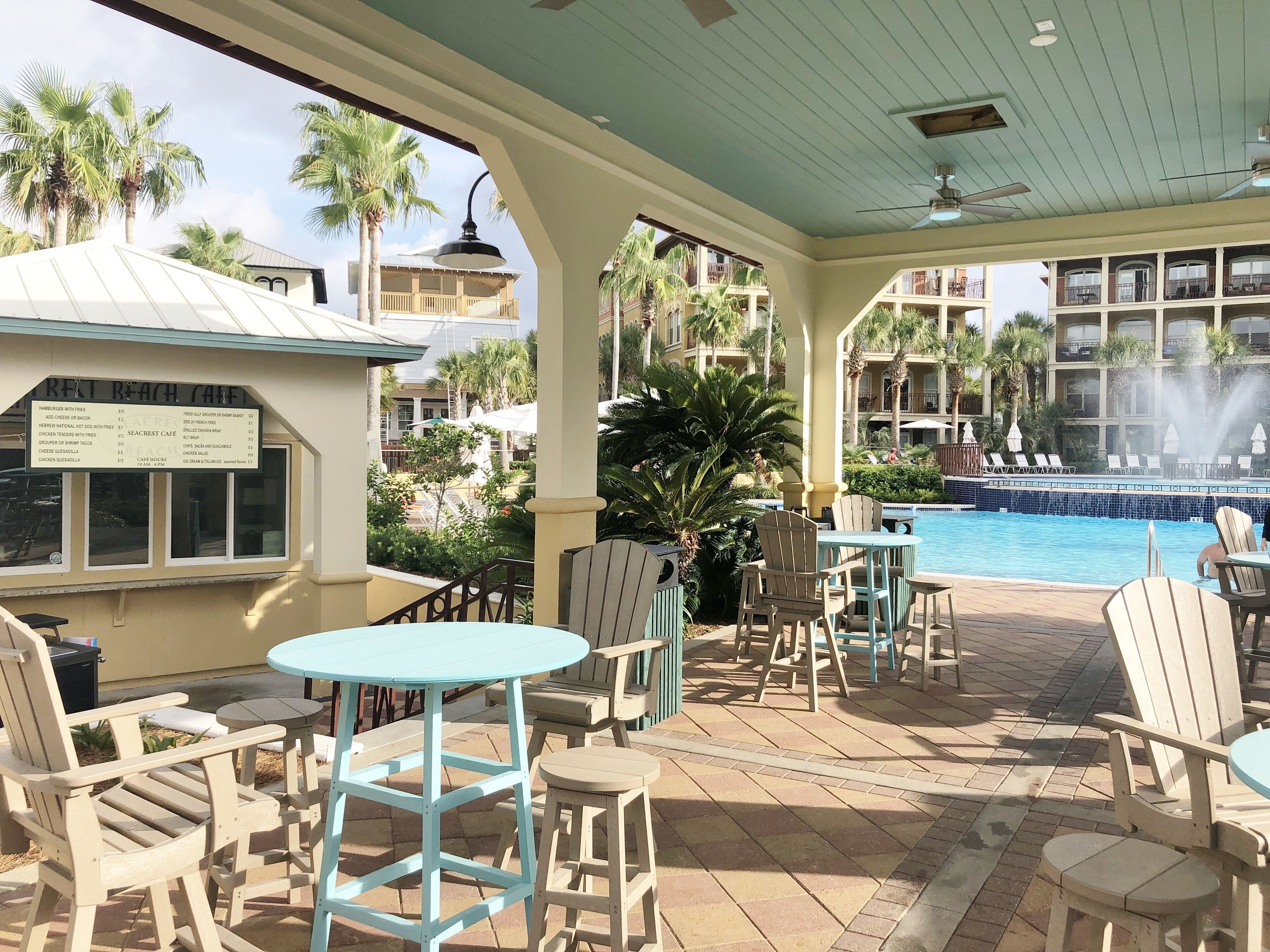 Enjoy delectable poolside snacks - and of course frozen cocktails - at the cafe!