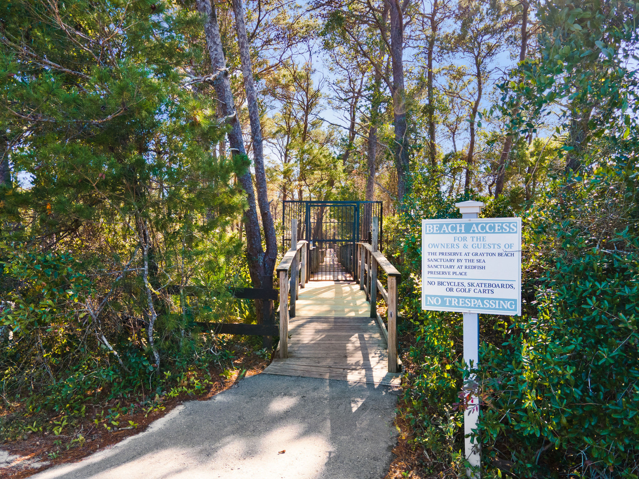 Gated beach access- Preserve at Grayton guests only