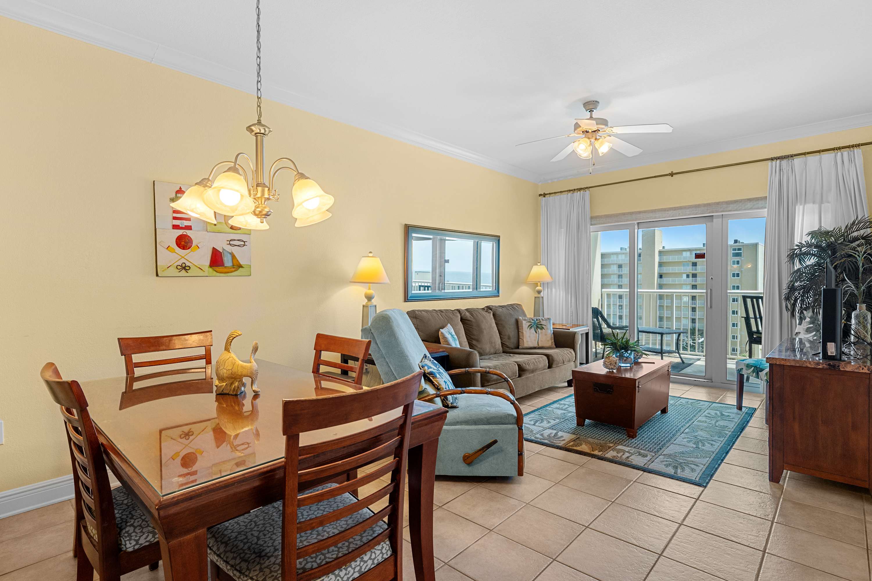 Dining and living room area.