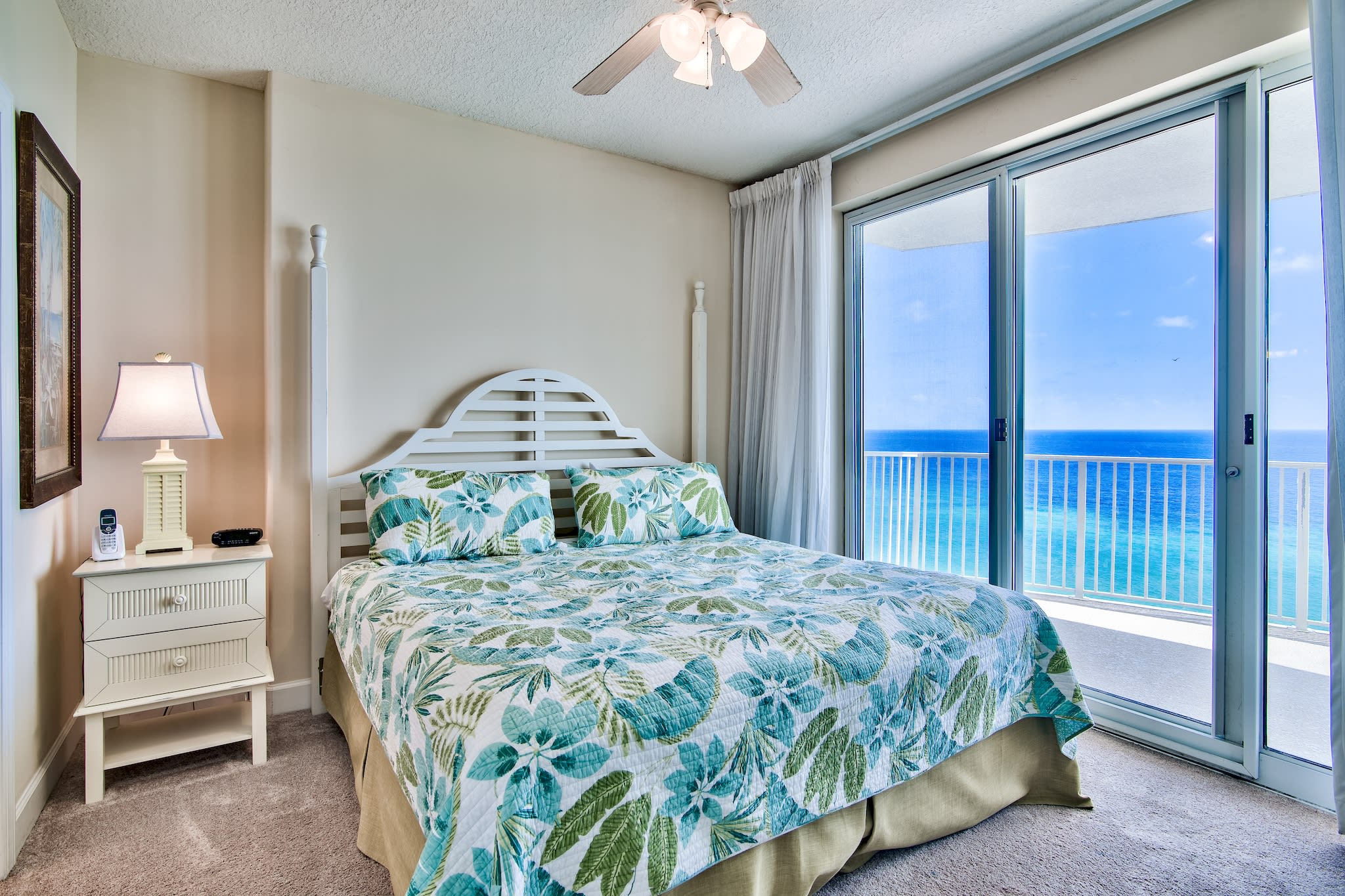 Master bedroom with balcony access