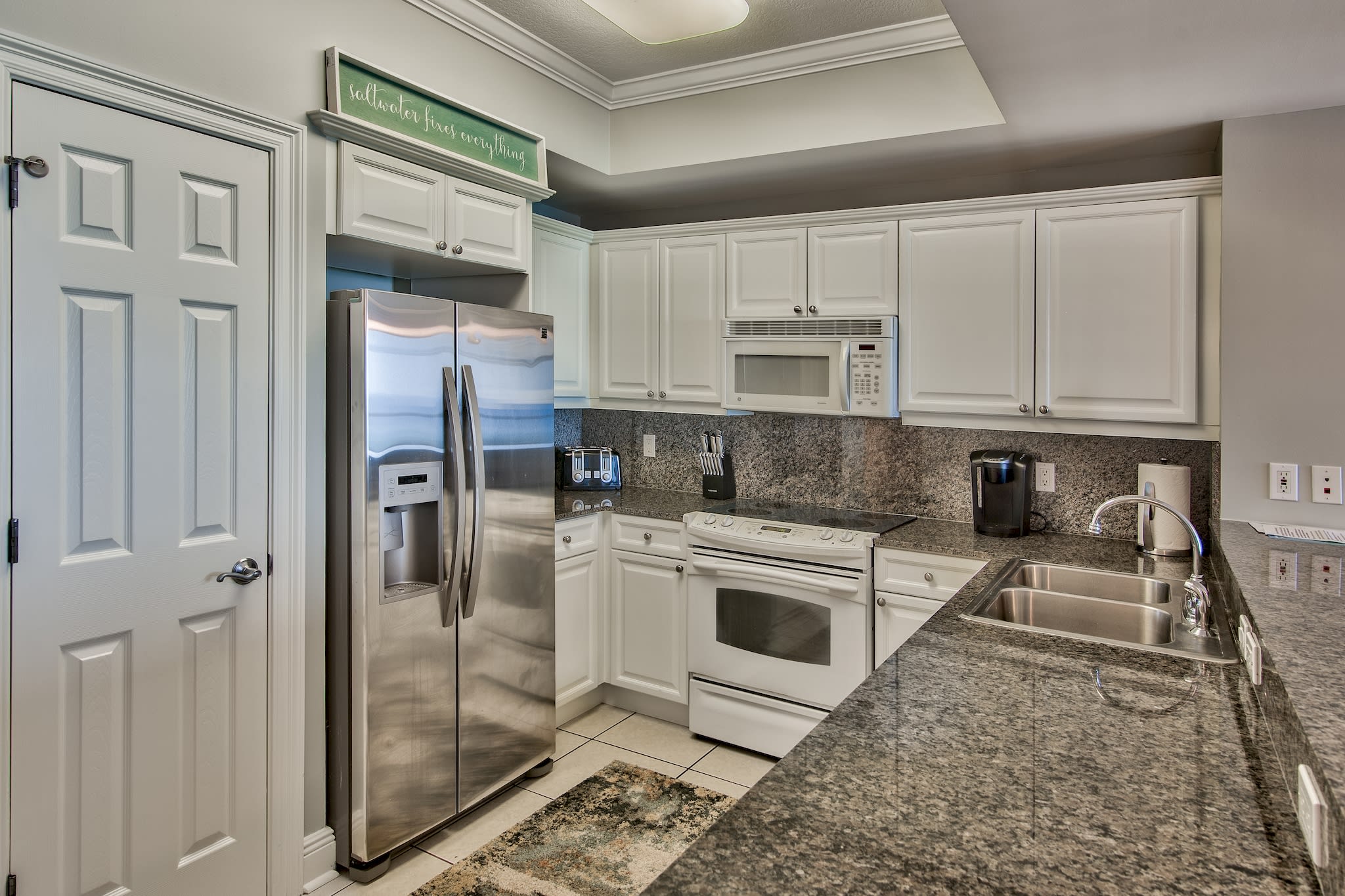 Our kitchen is a great place to cook a meal or just share a snack!