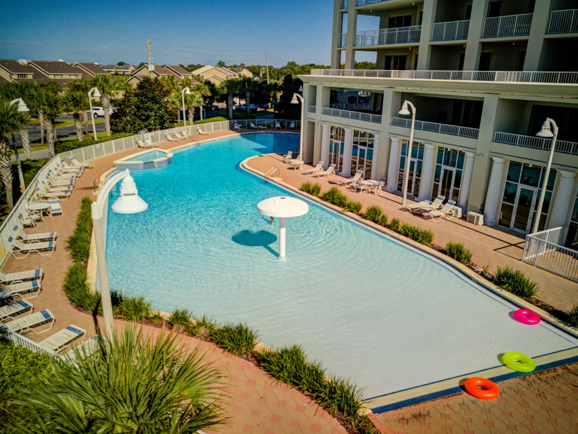 One of two lagoon style pools