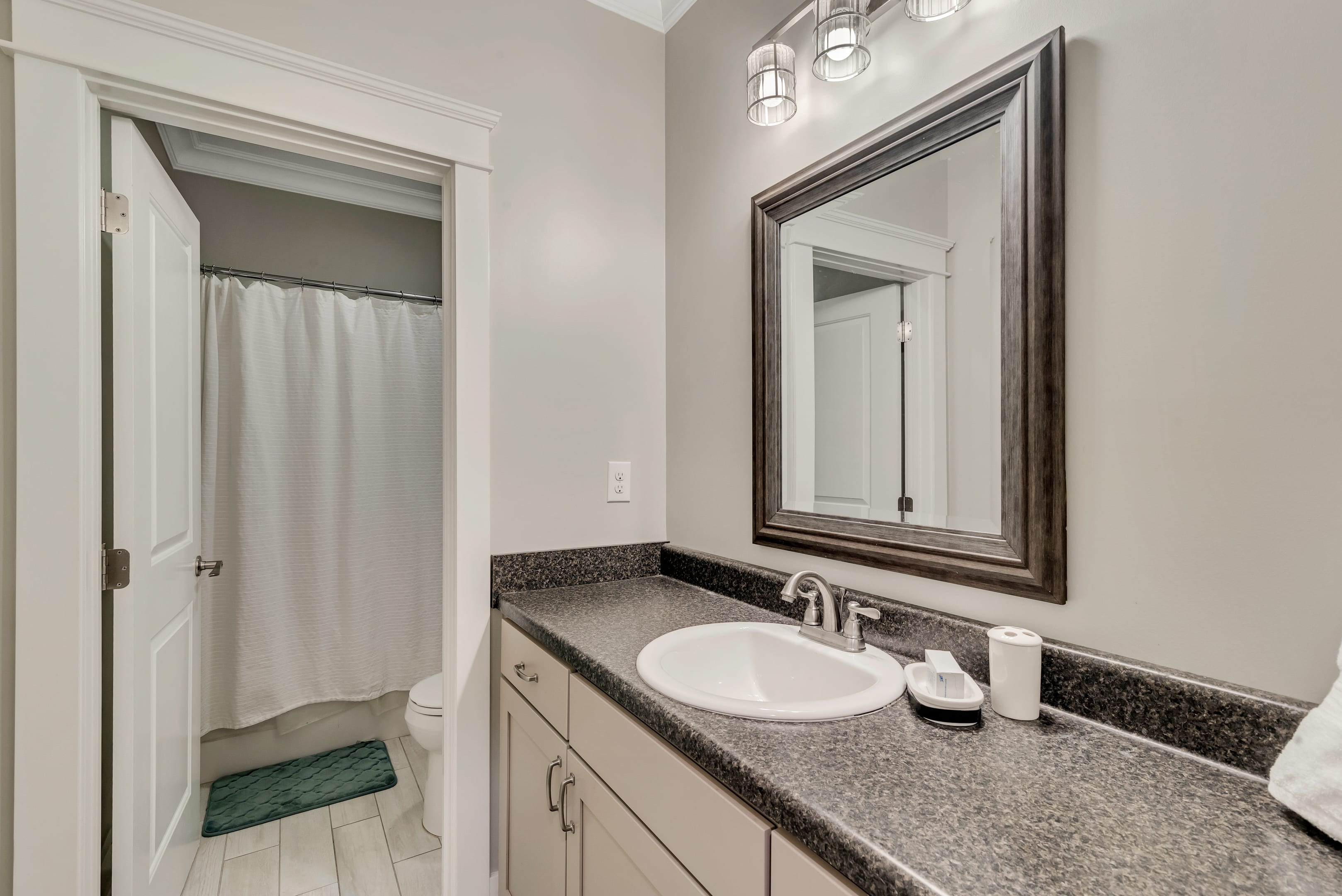 Main Floor Restroom and shower. 