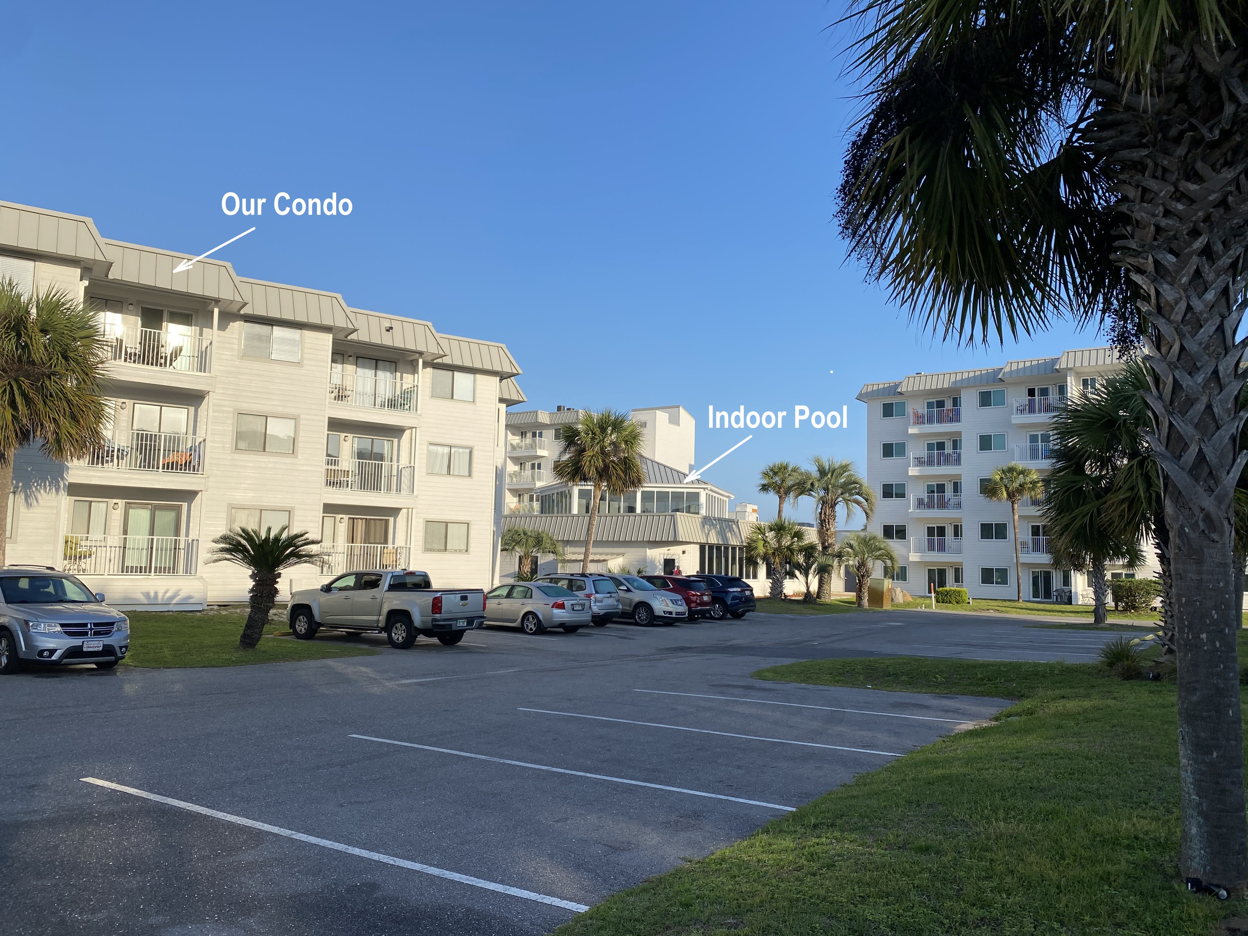 Indoor pool , fitness room and sauna close to our condo