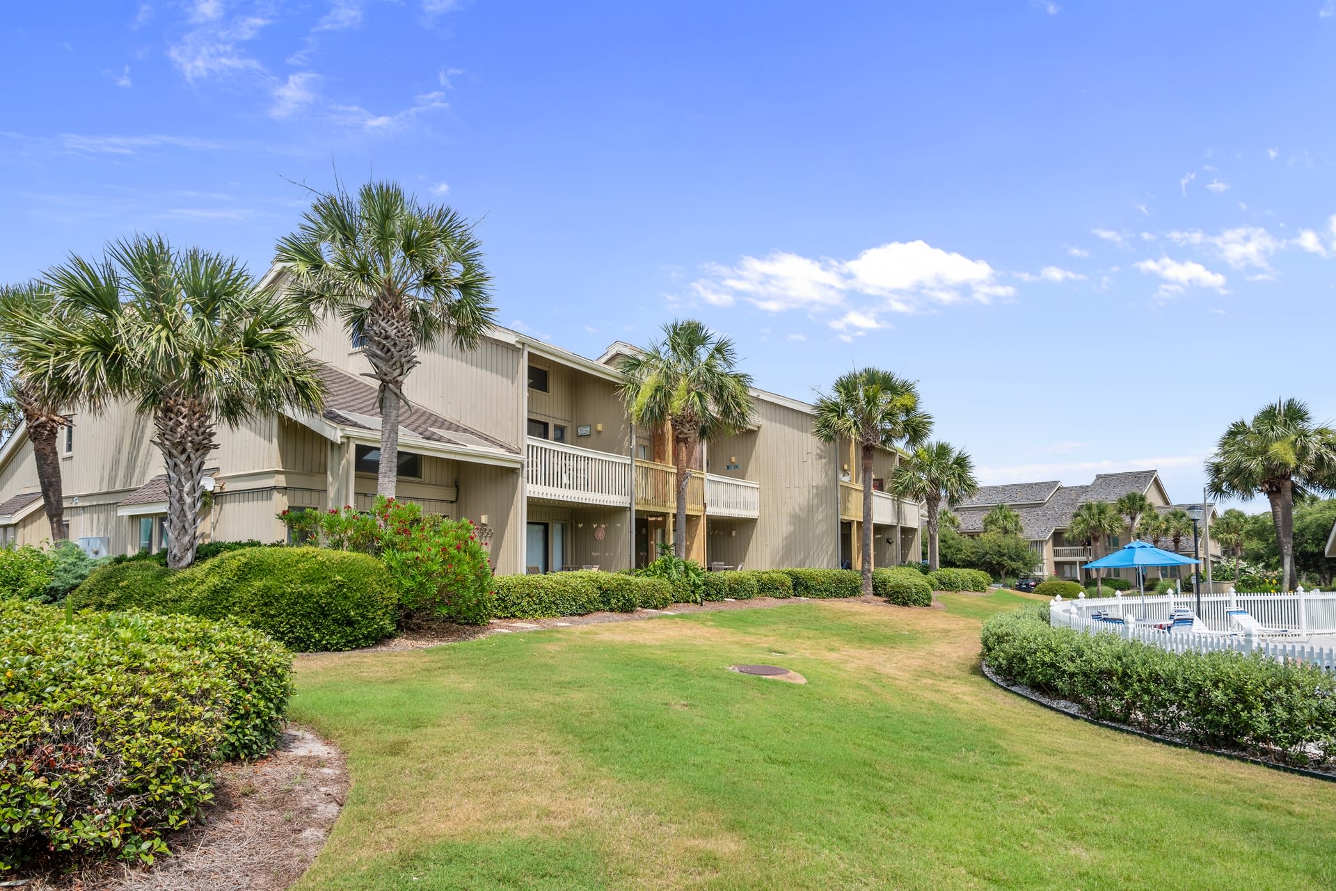 View of condo to pool