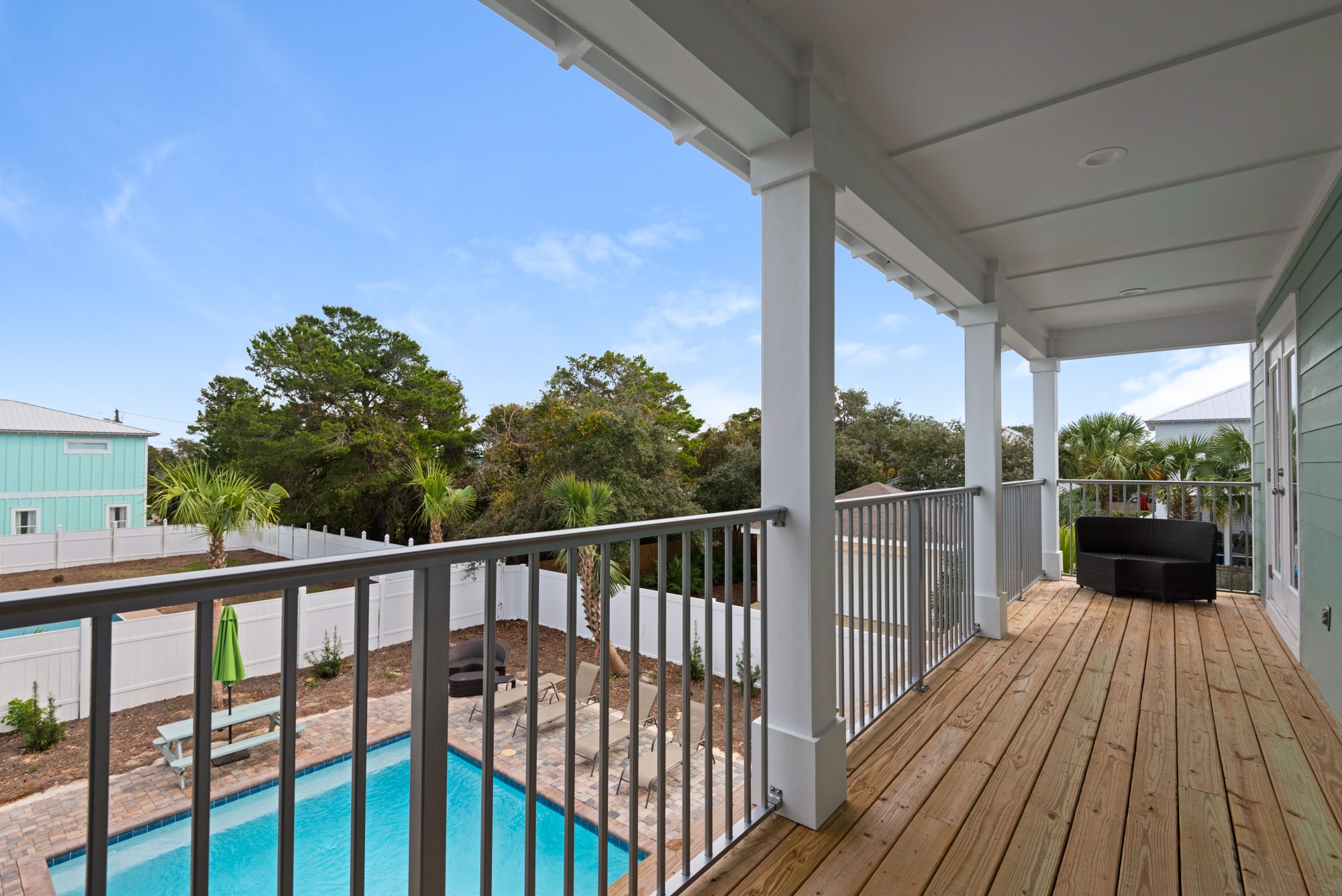 Back Deck overlooking the pool