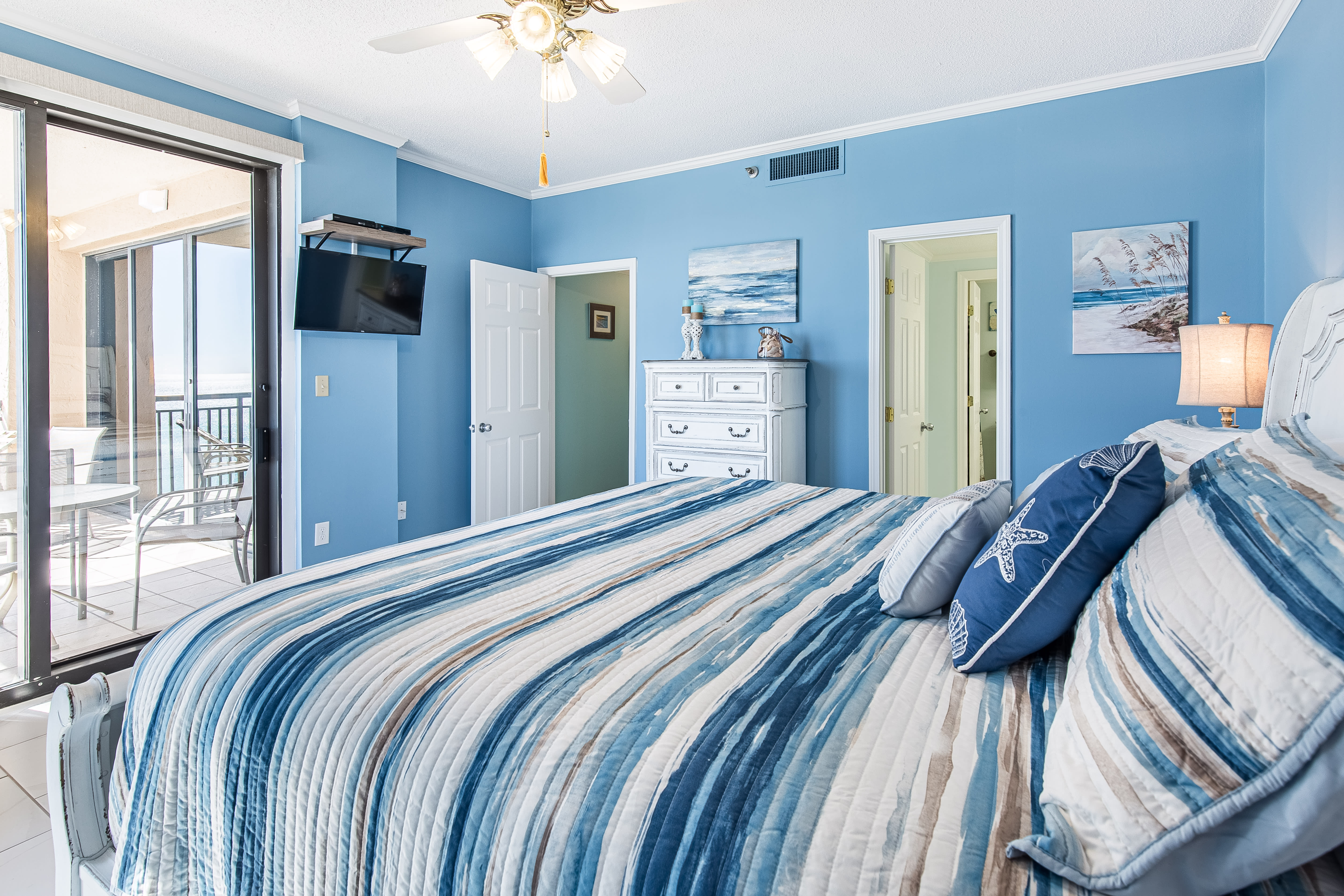 Master Bedroom with king bed.