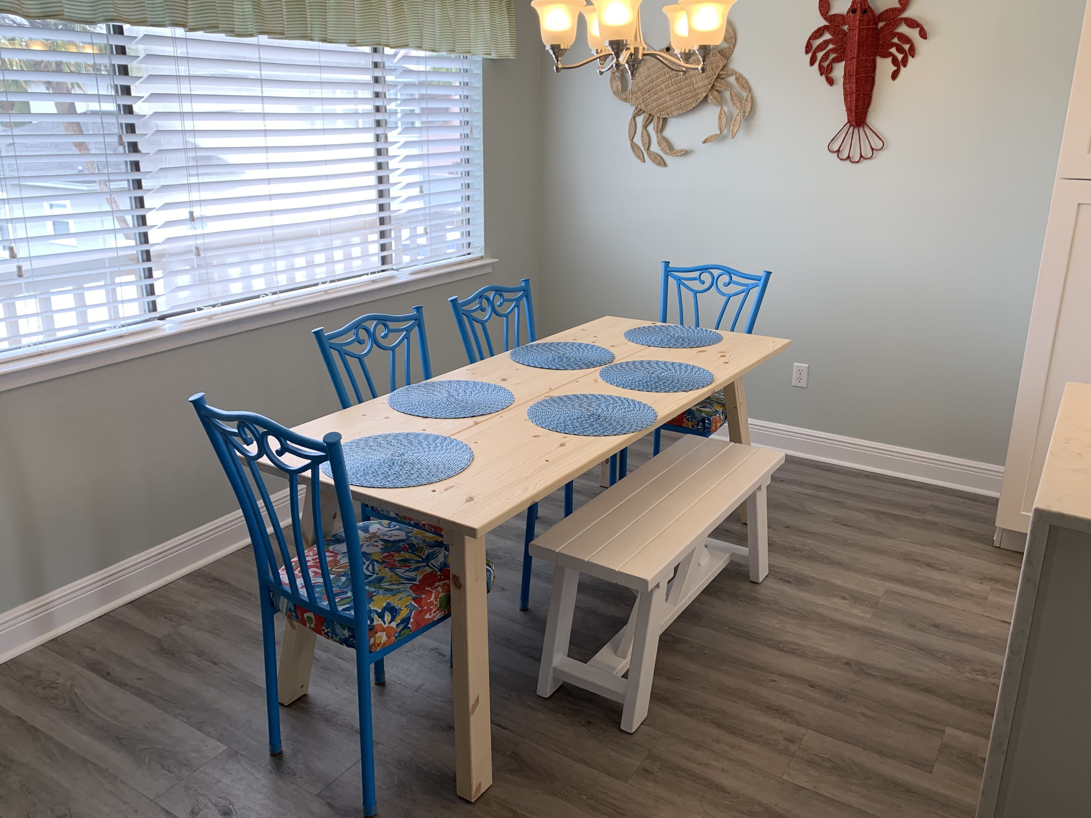 Kitchen table with seating for 6