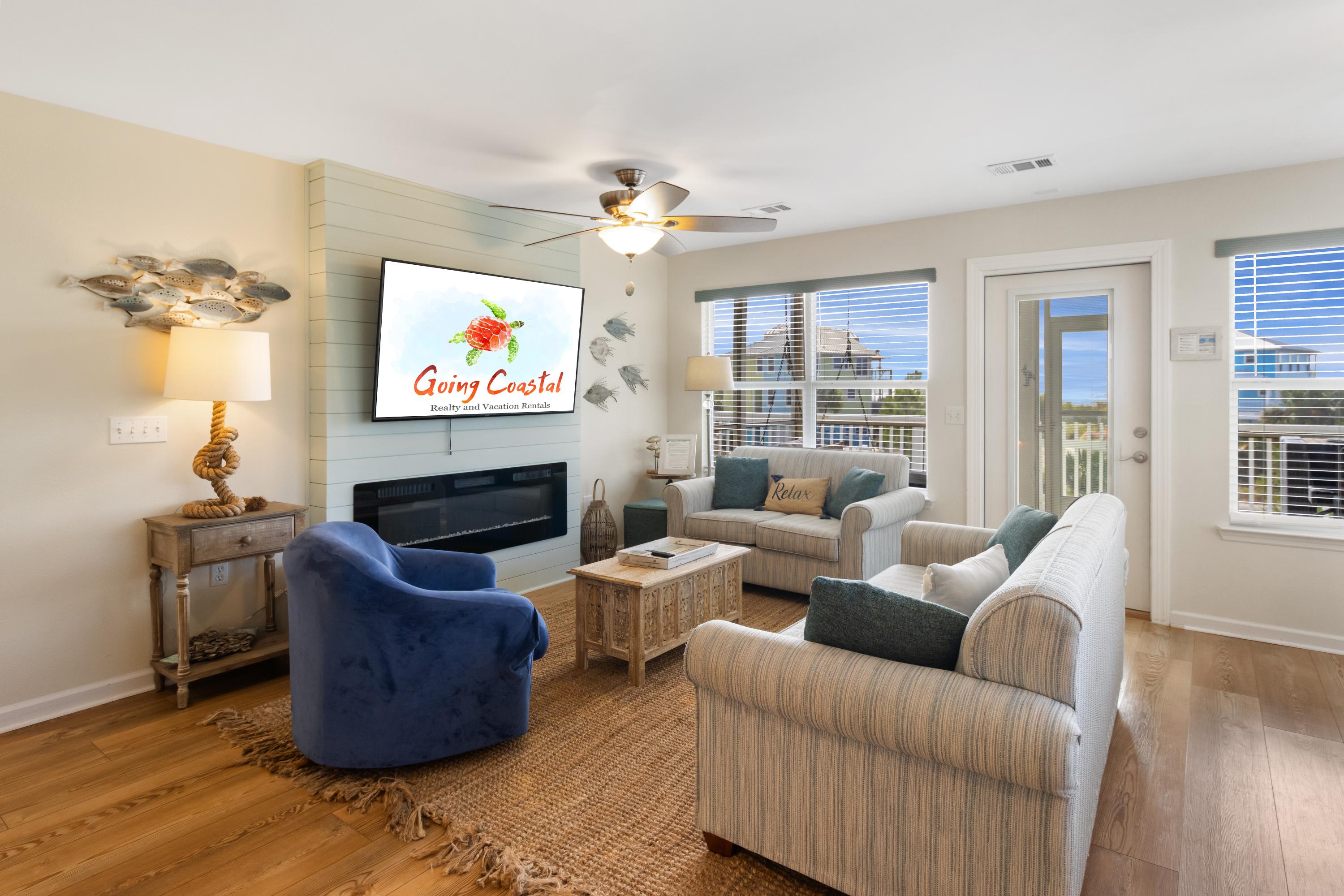 Living room with gulf views