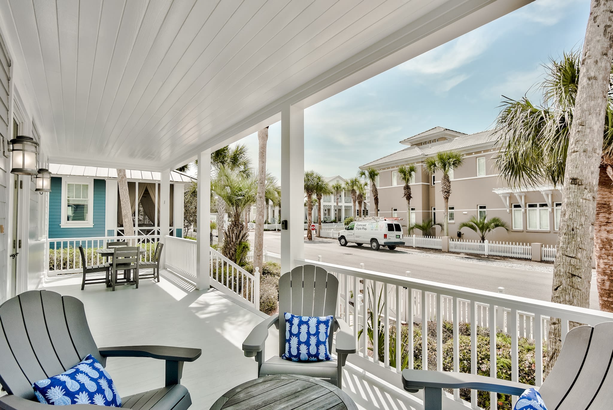 Front porch with brand new furnishings