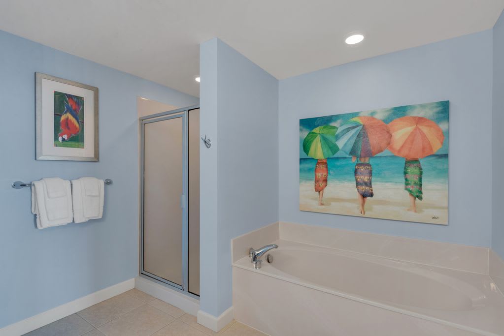 Choose between a walk-in shower or a relaxing bath in the master bath.