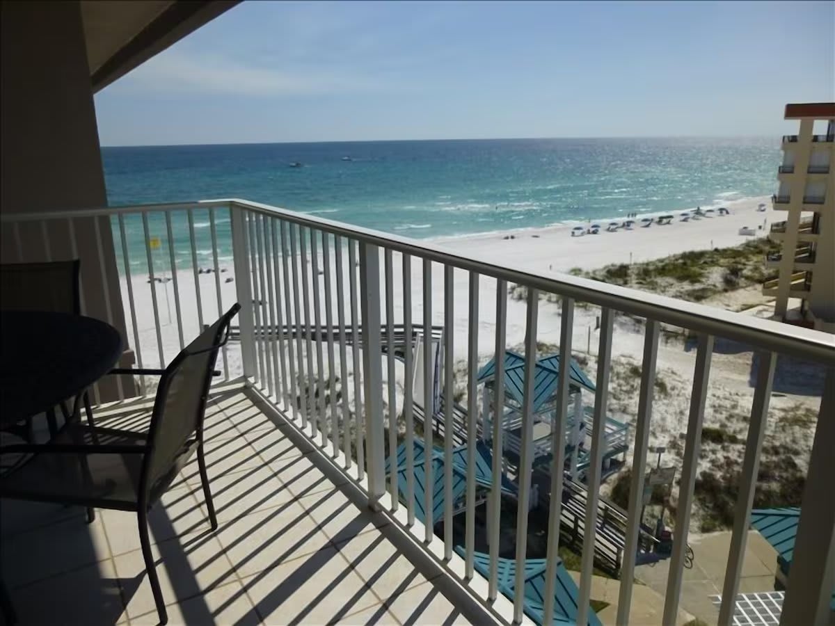 Daylight view from oversized balcony - can seat 6-8 people.