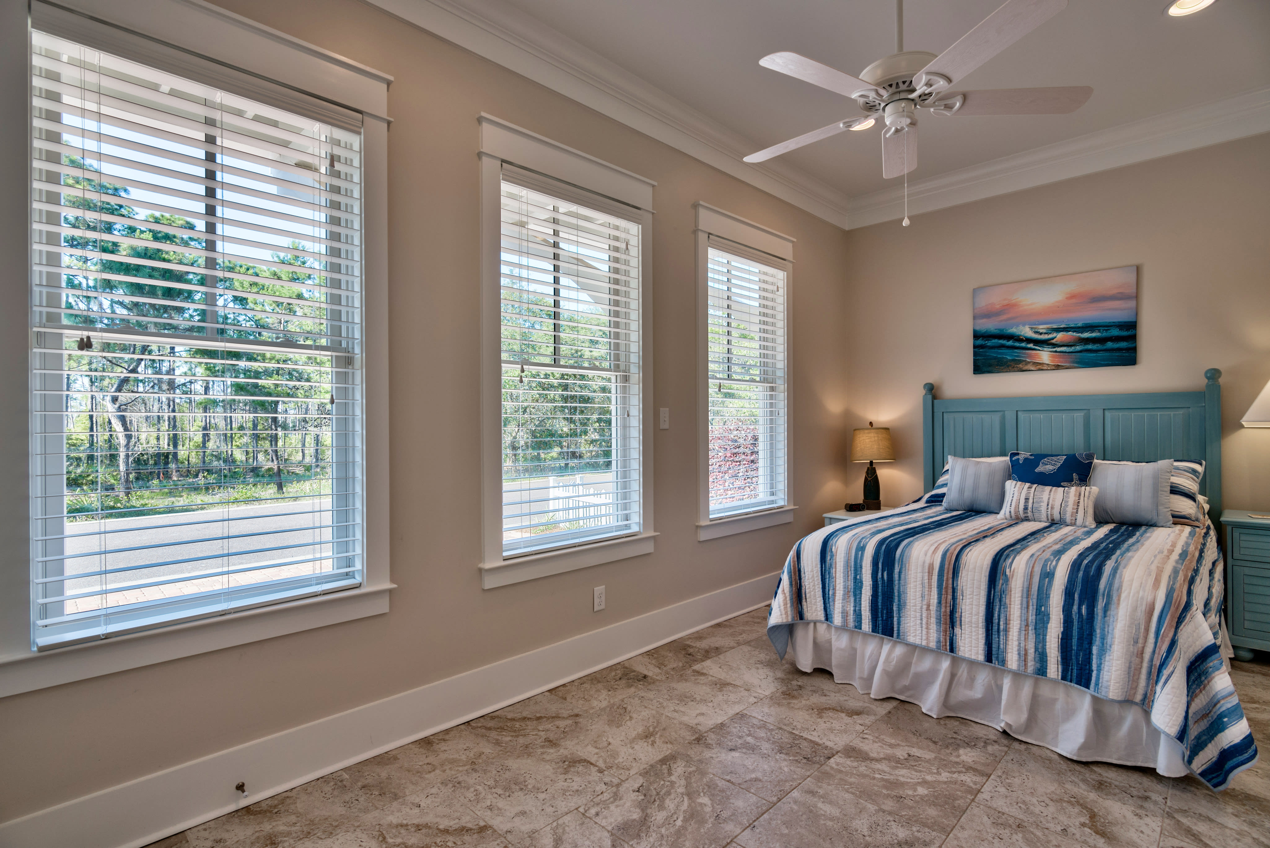 Main Floor King Bedroom with attached shared full bathroom