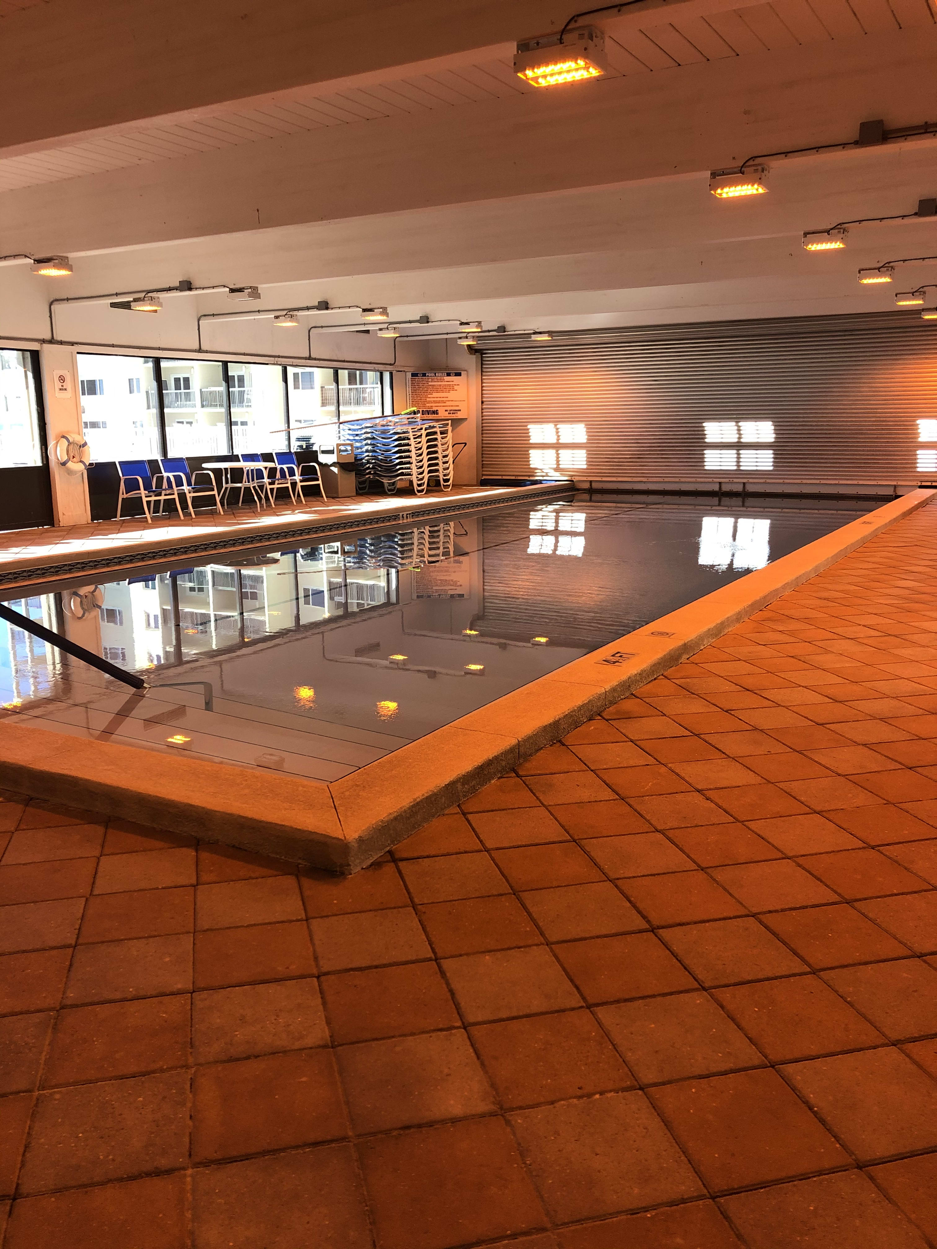 Indoor/ outdoor pool in the same building as unit 505A