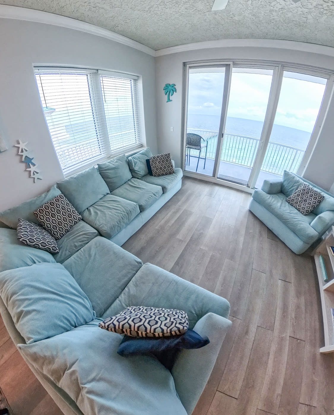 Living Room with Balcony Access and Gulf View
