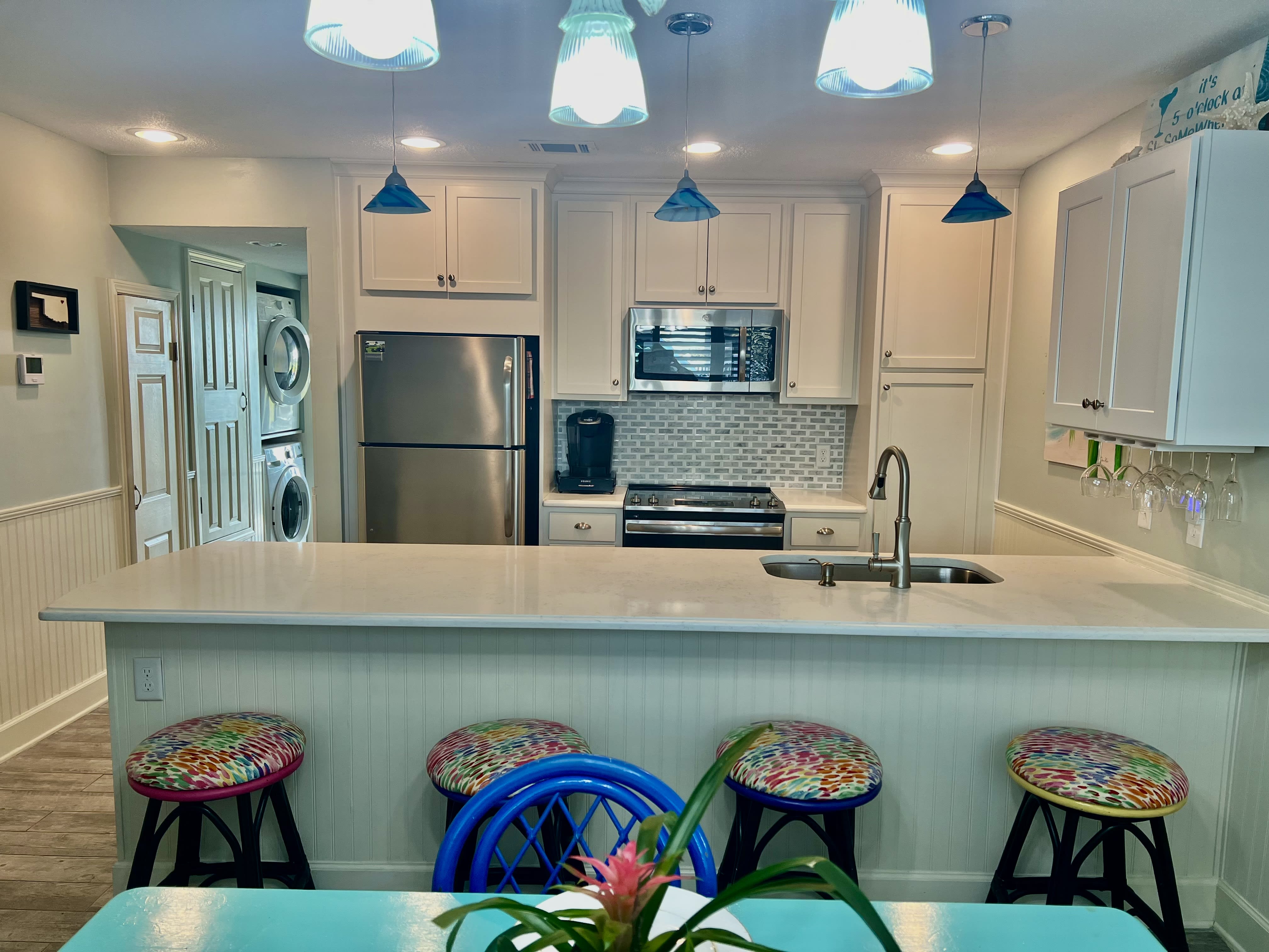 Modern, fully equipped kitchen. 