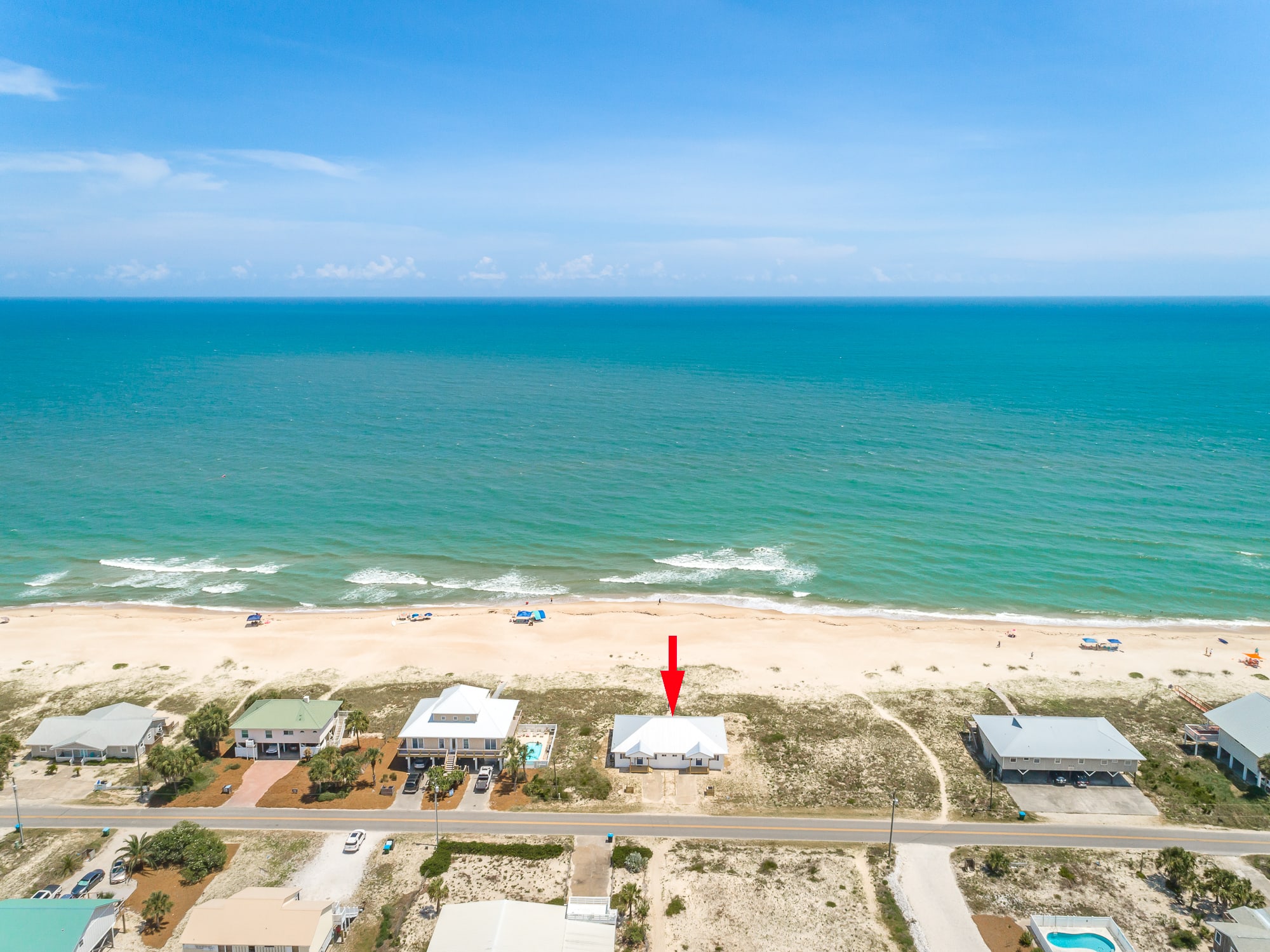 Beach front location