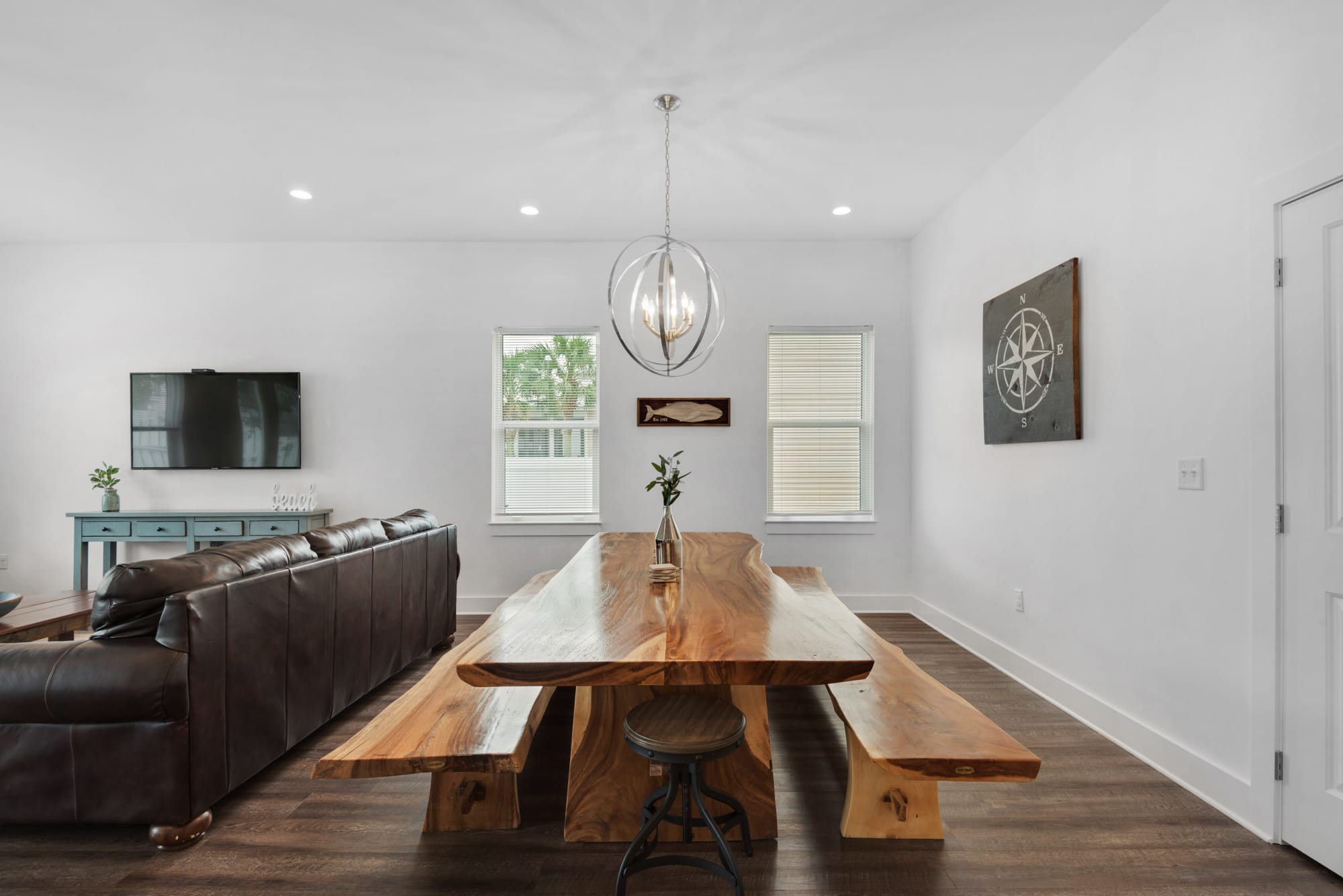 Beautiful wood crafted dining room table 