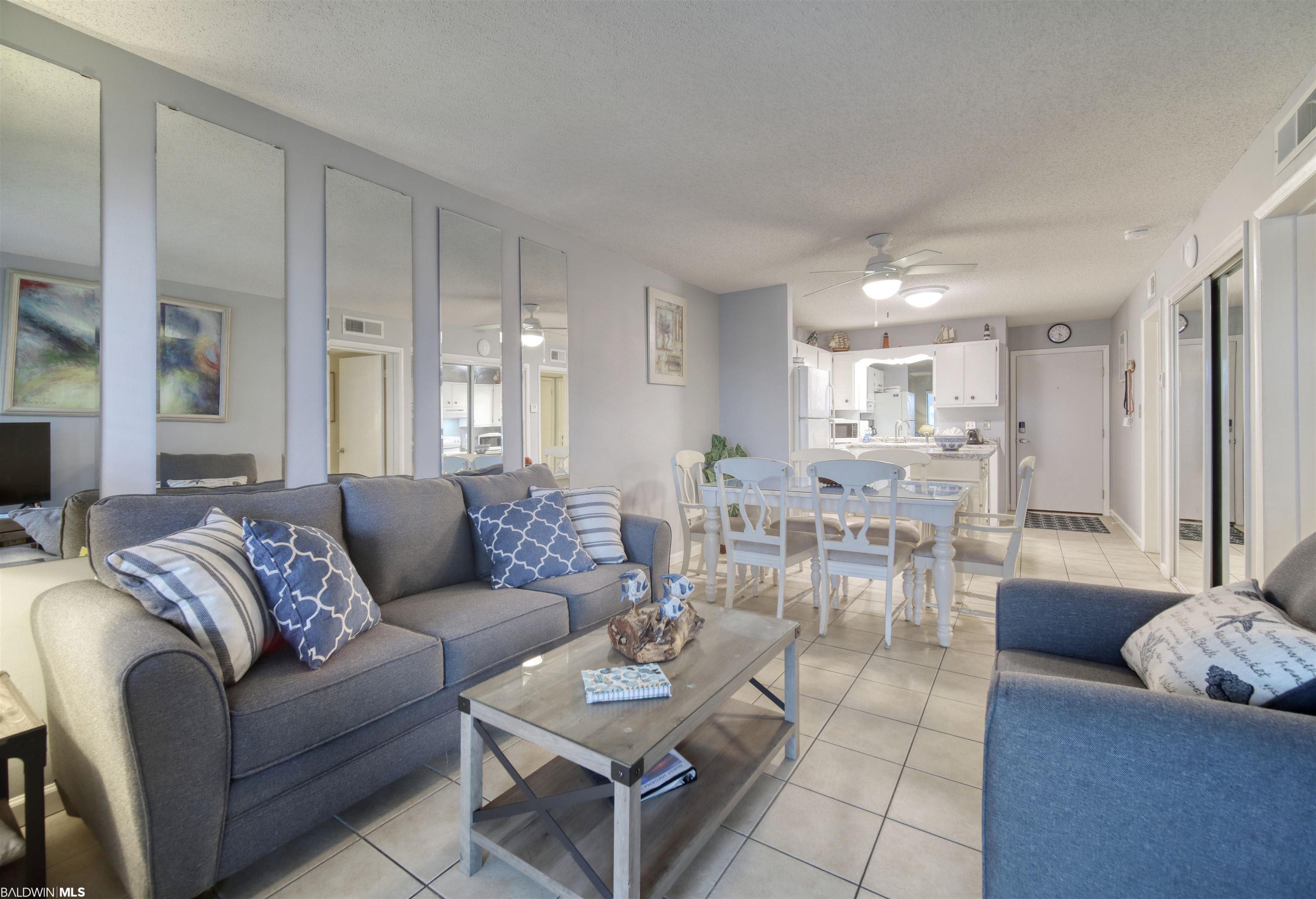 Living room, Dining area and Kitchen