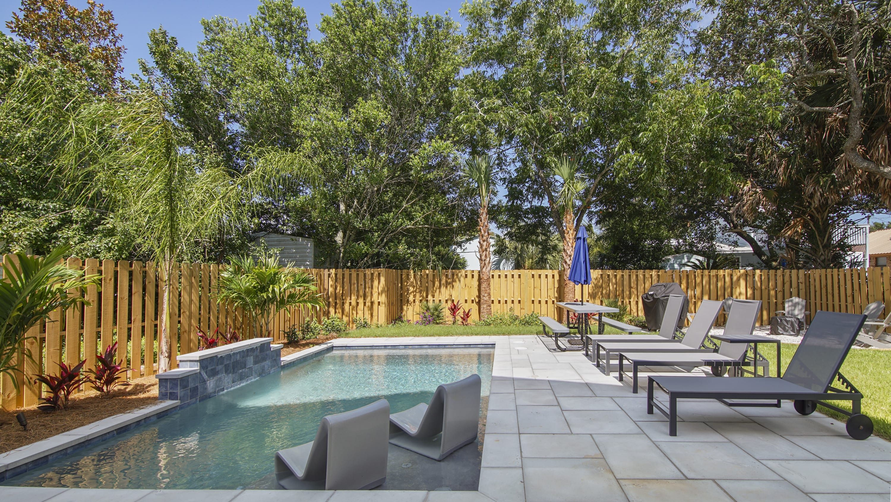 View from rear door to backyard