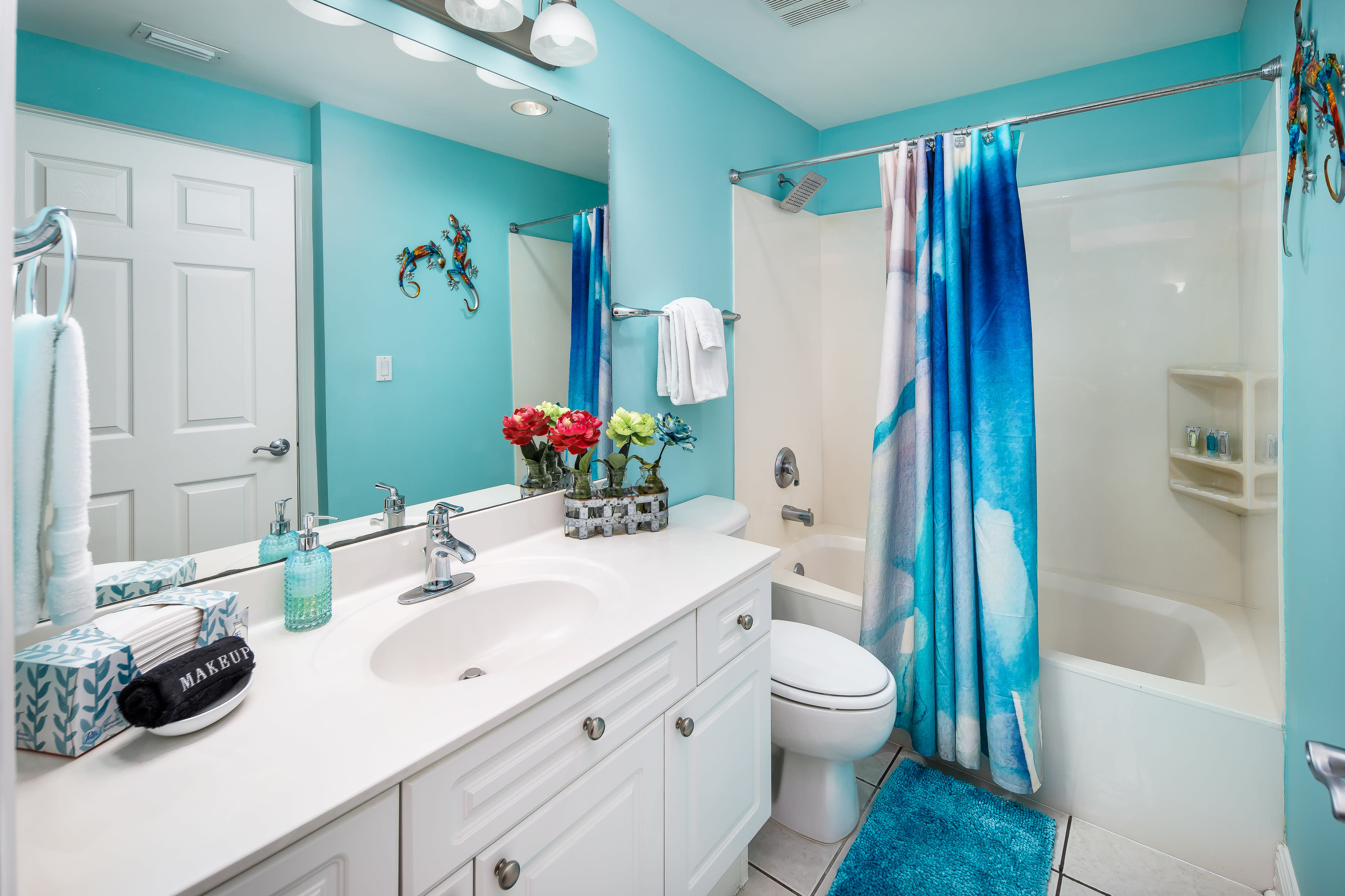 Our second bath opens from the hallway and bedroom. 