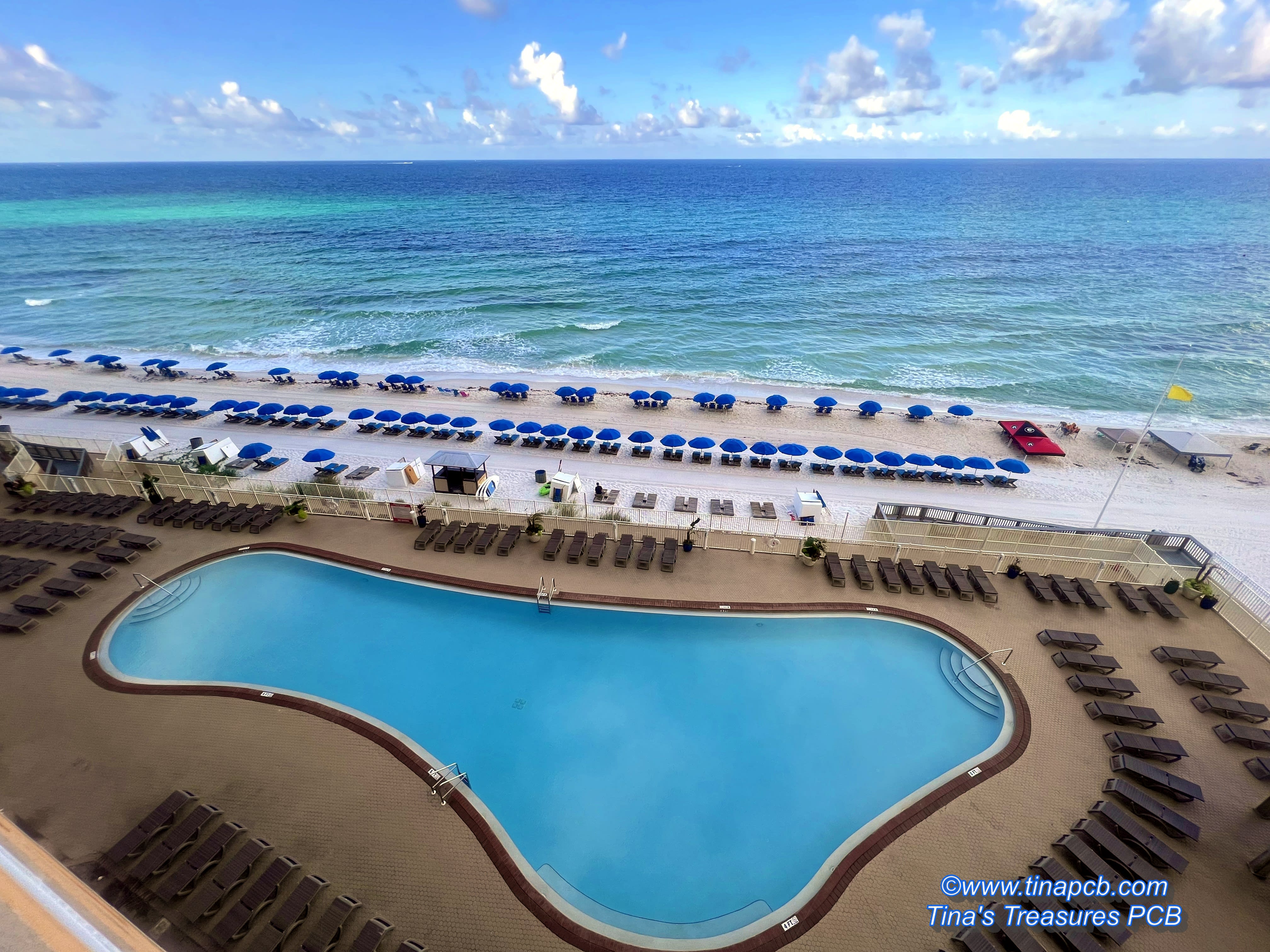 Morning View from 802 sq ft wrap around balcony overlooking beach &amp; Gulf