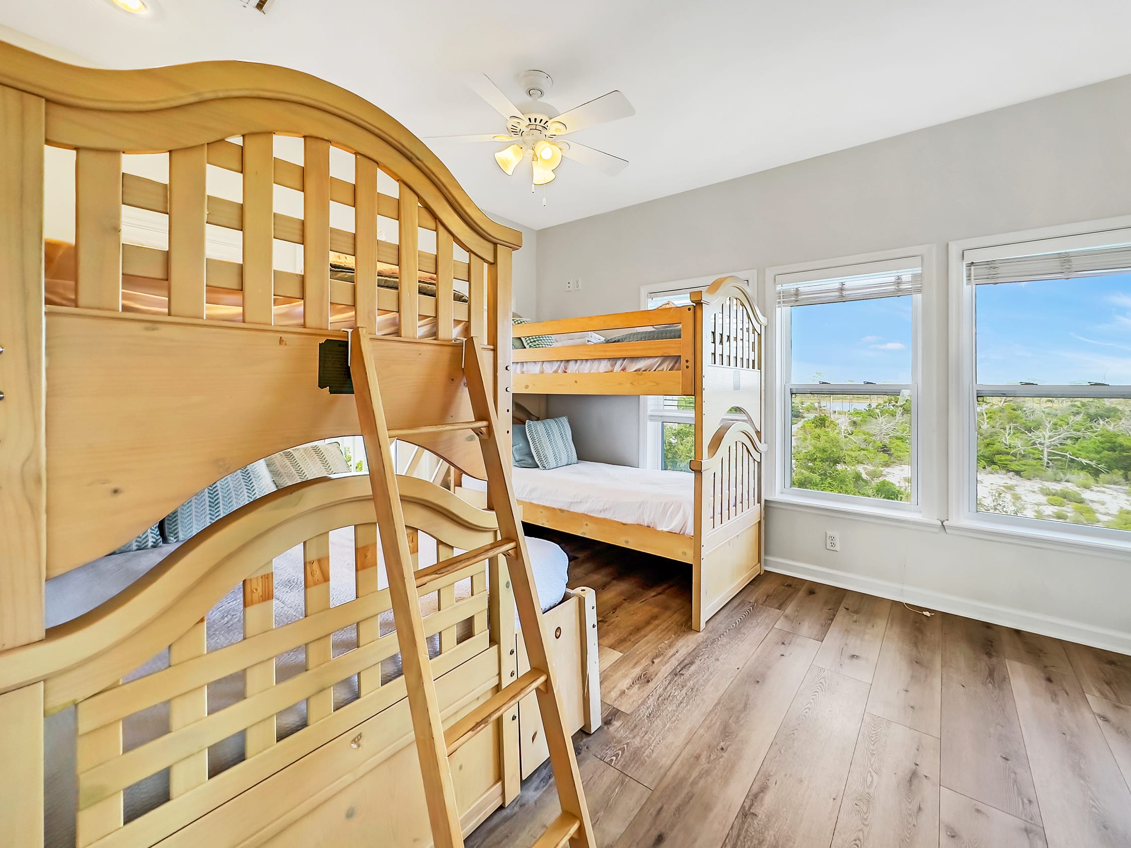 Bunk Room with 3 Twins and 1 Full bed