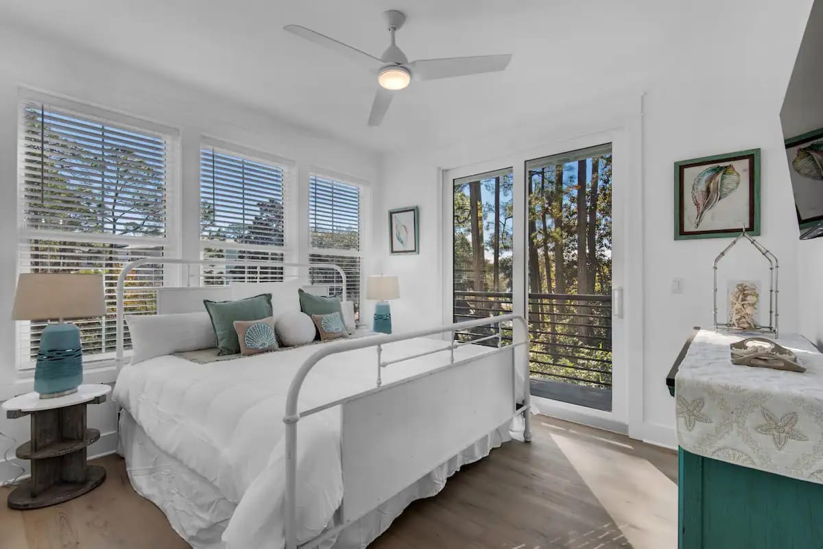 Whimsy-14 Bedroom 1. Pic 1. King with attached bath.