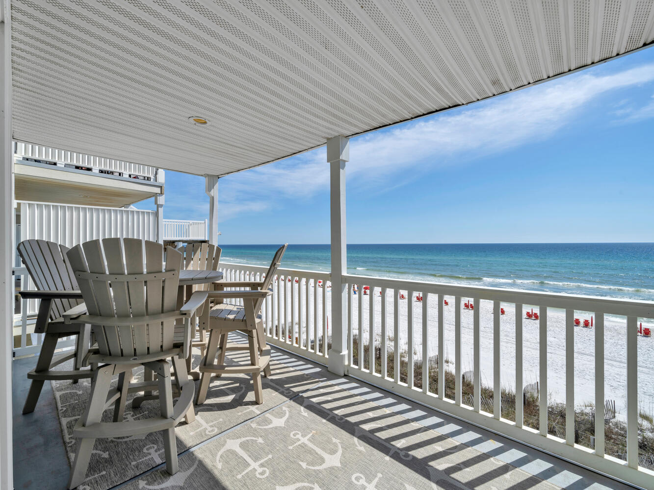 You will enjoy the views and breezes on the large balcony