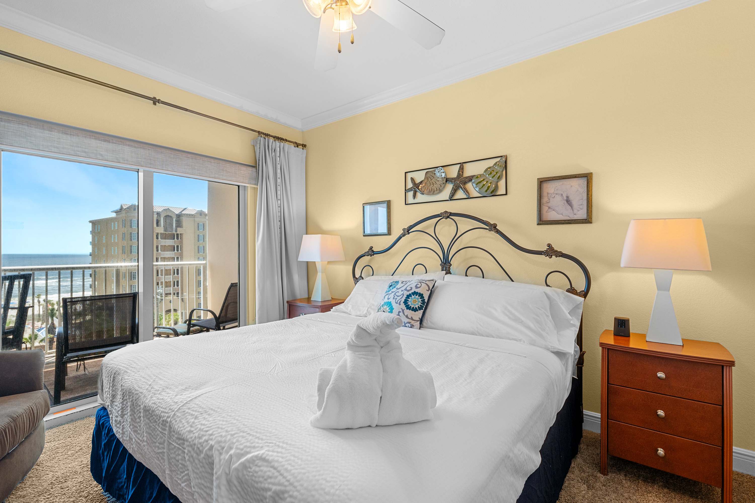 Master Bedroom with Gulf Views and Balcony Access