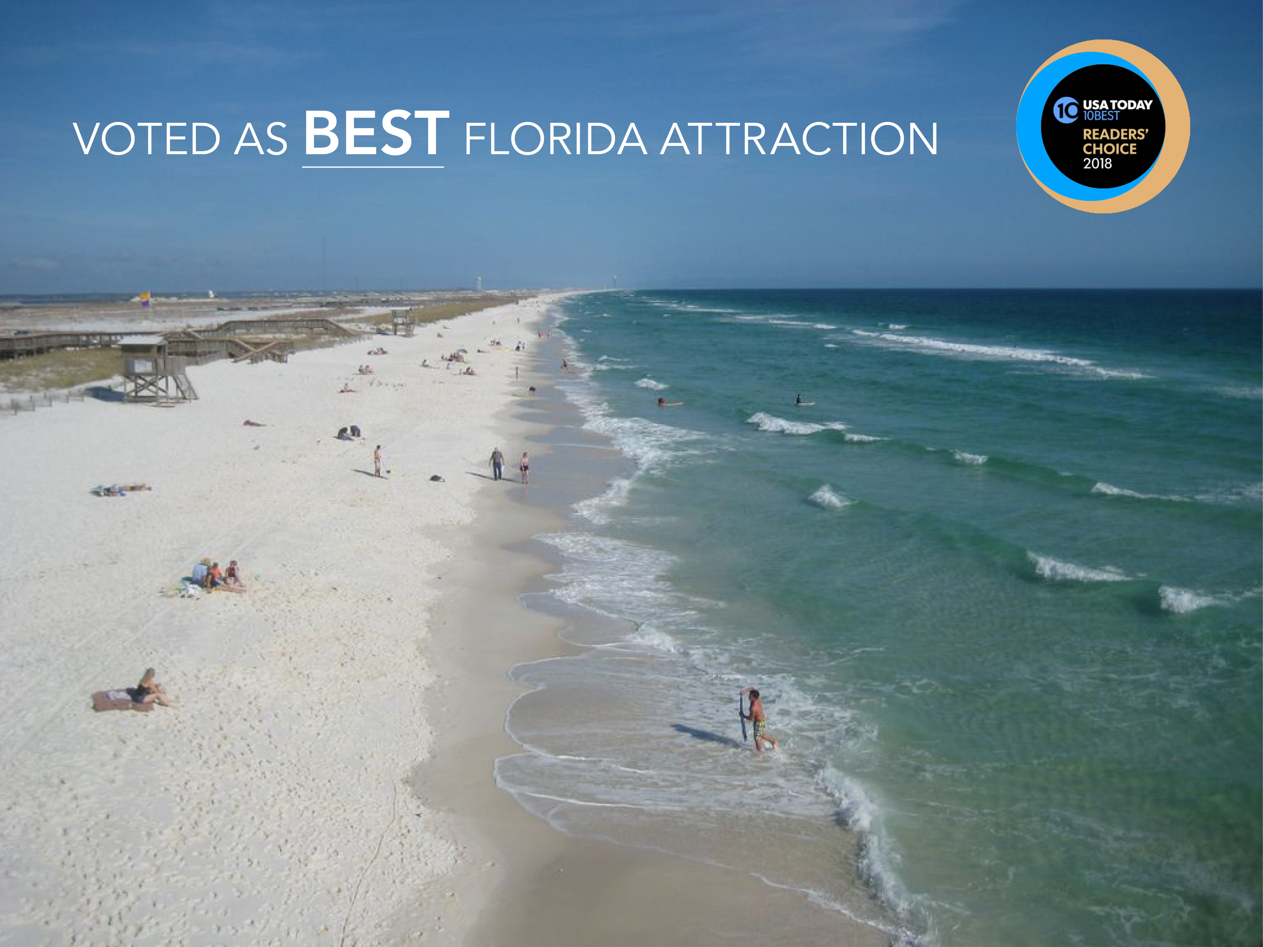 Gulf Islands National Seashore was voted USA Today BEST Florida attraction 2018