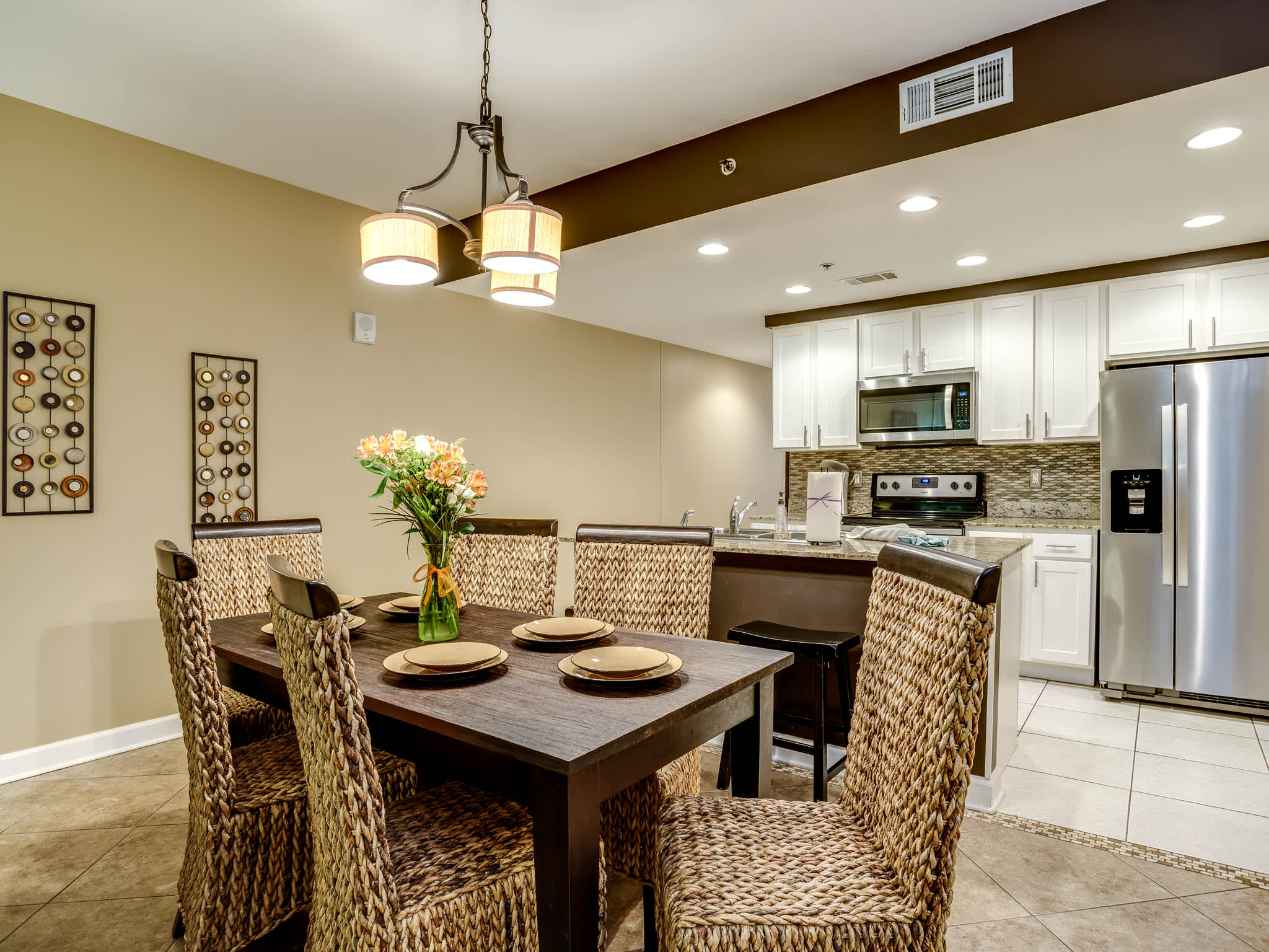 Dining looking to kitchen